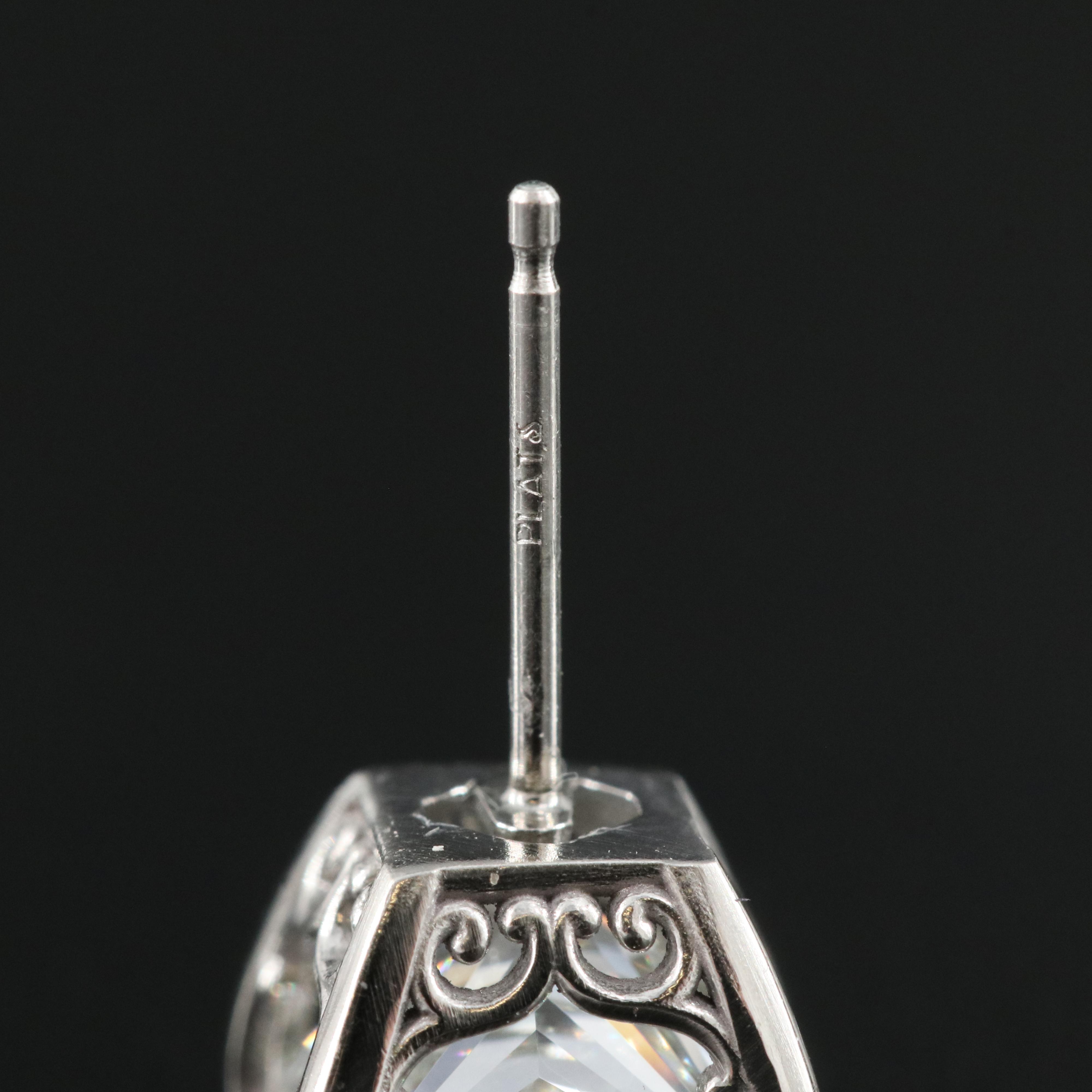 Platinum 5.05 CTW Lab Grown Diamond Stud Earrings with IGI Reports