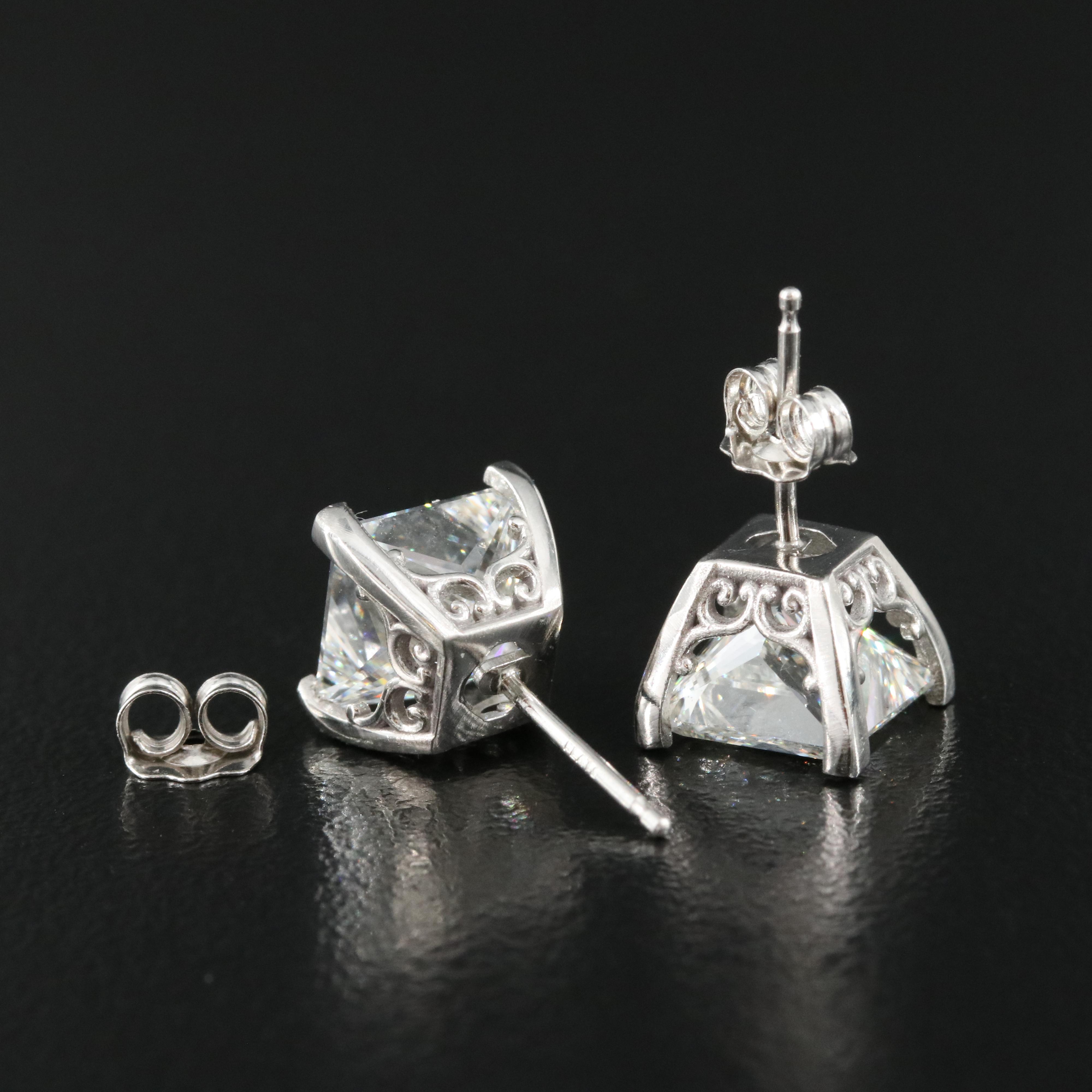 Platinum 5.05 CTW Lab Grown Diamond Stud Earrings with IGI Reports