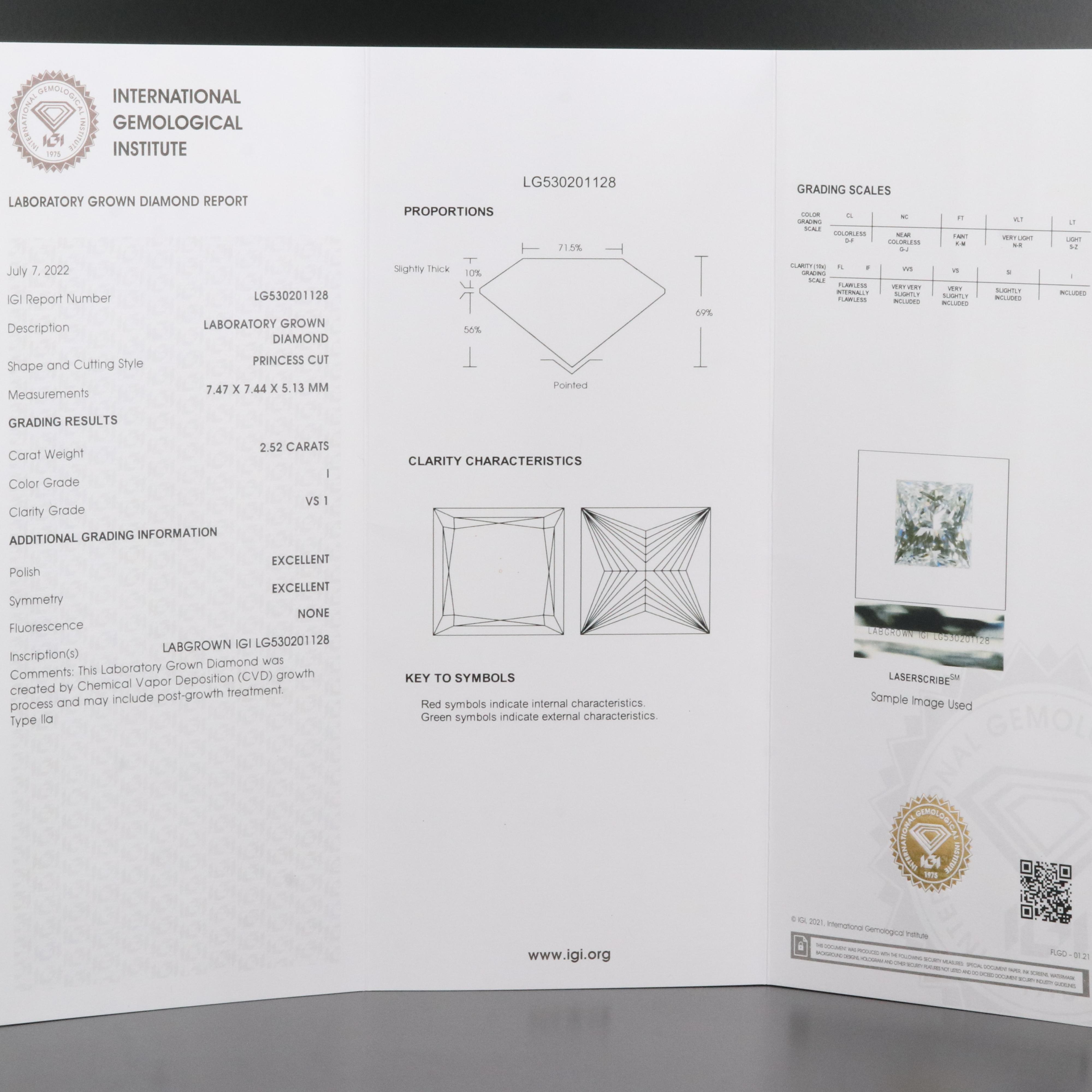 Platinum 5.05 CTW Lab Grown Diamond Stud Earrings with IGI Reports
