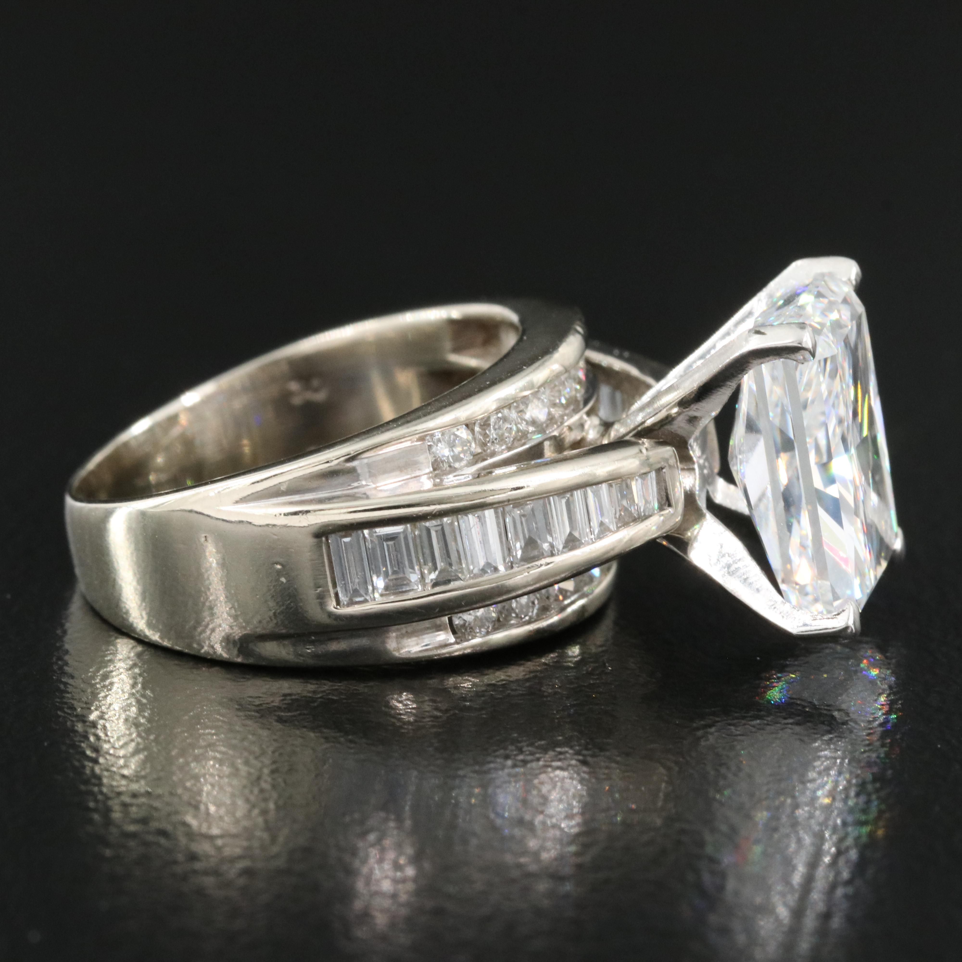 14K 6.25 CTW Lab Grown Diamond Ring with IGI Report and Platinum Head