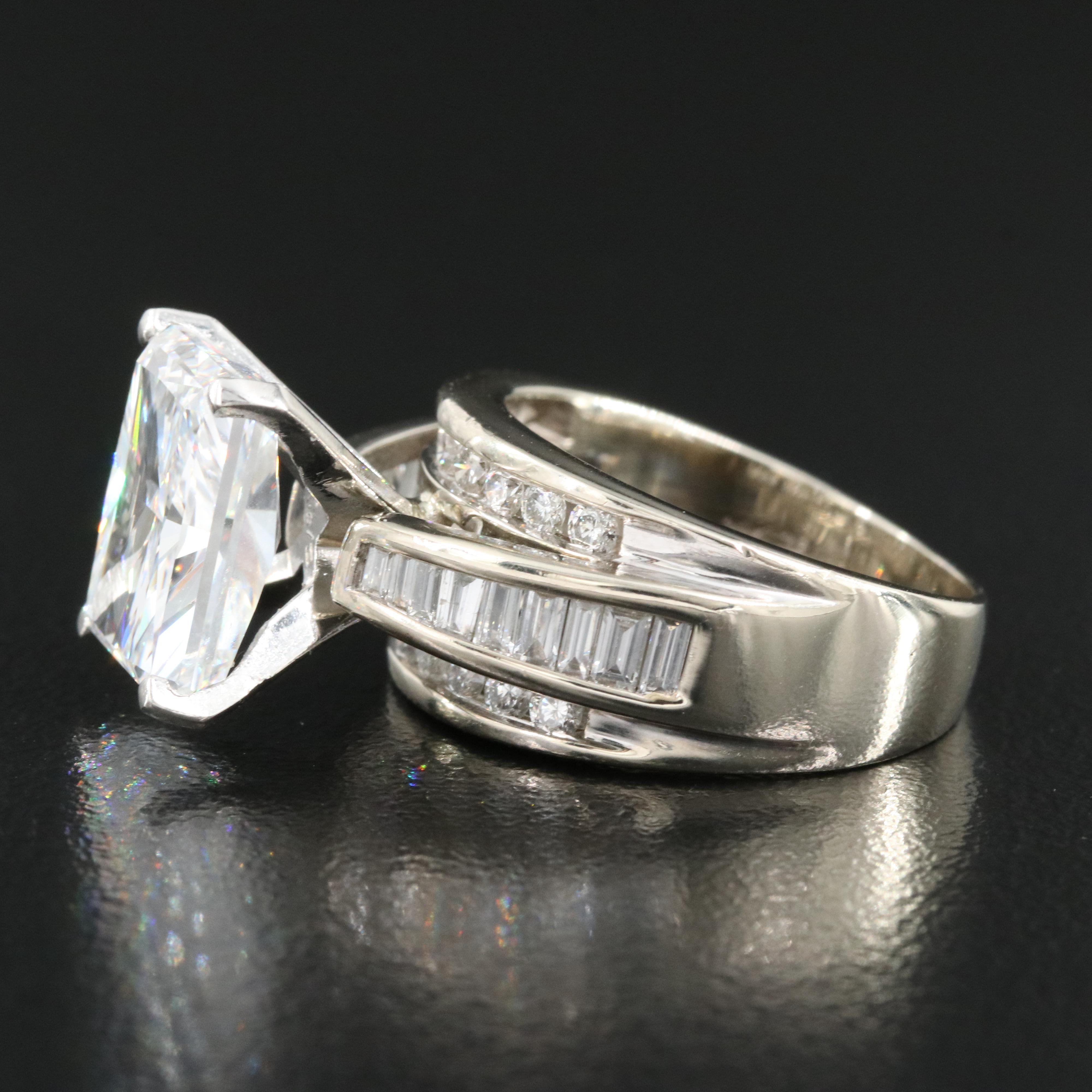 14K 6.25 CTW Lab Grown Diamond Ring with IGI Report and Platinum Head