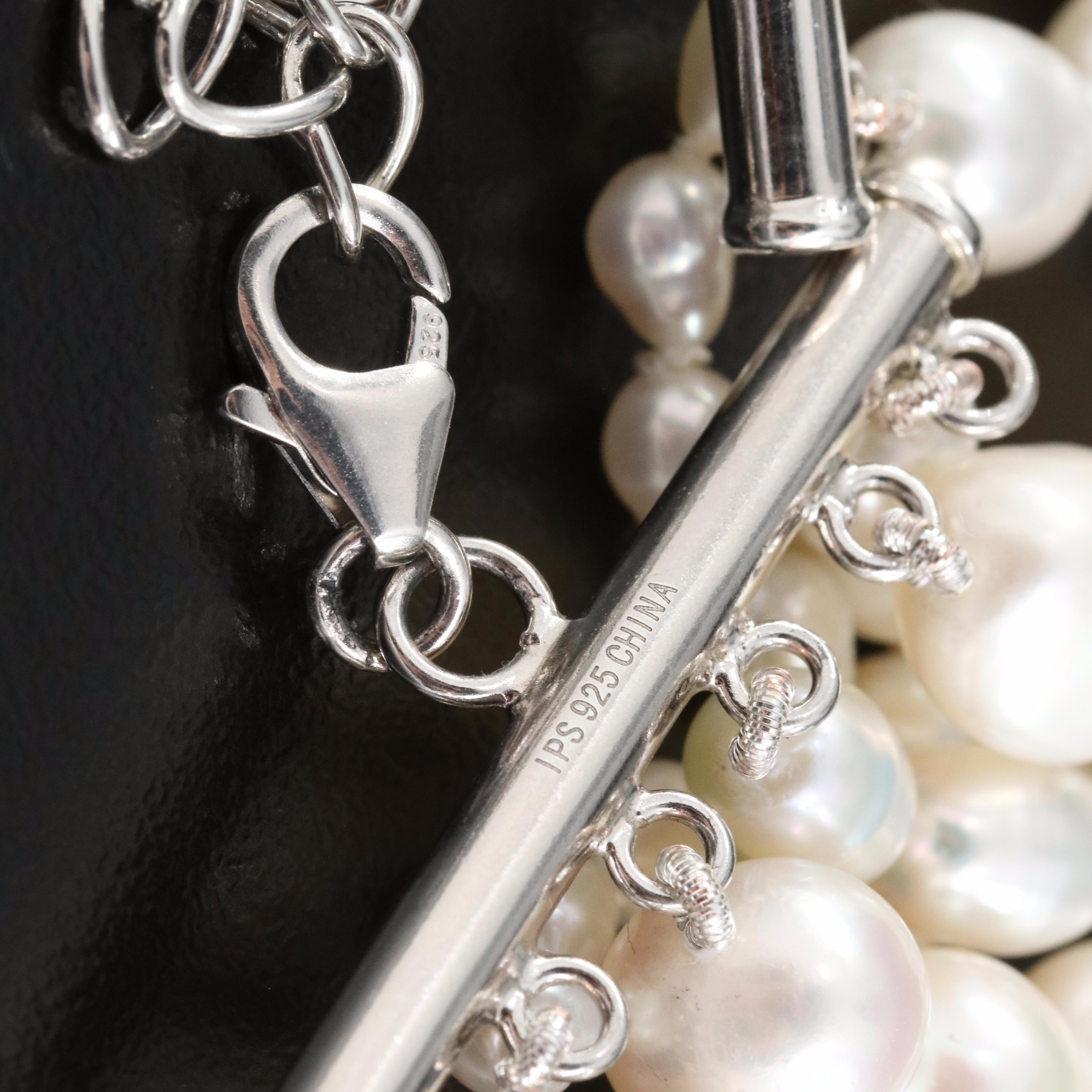 Pearl Necklace with Sterling Clasp