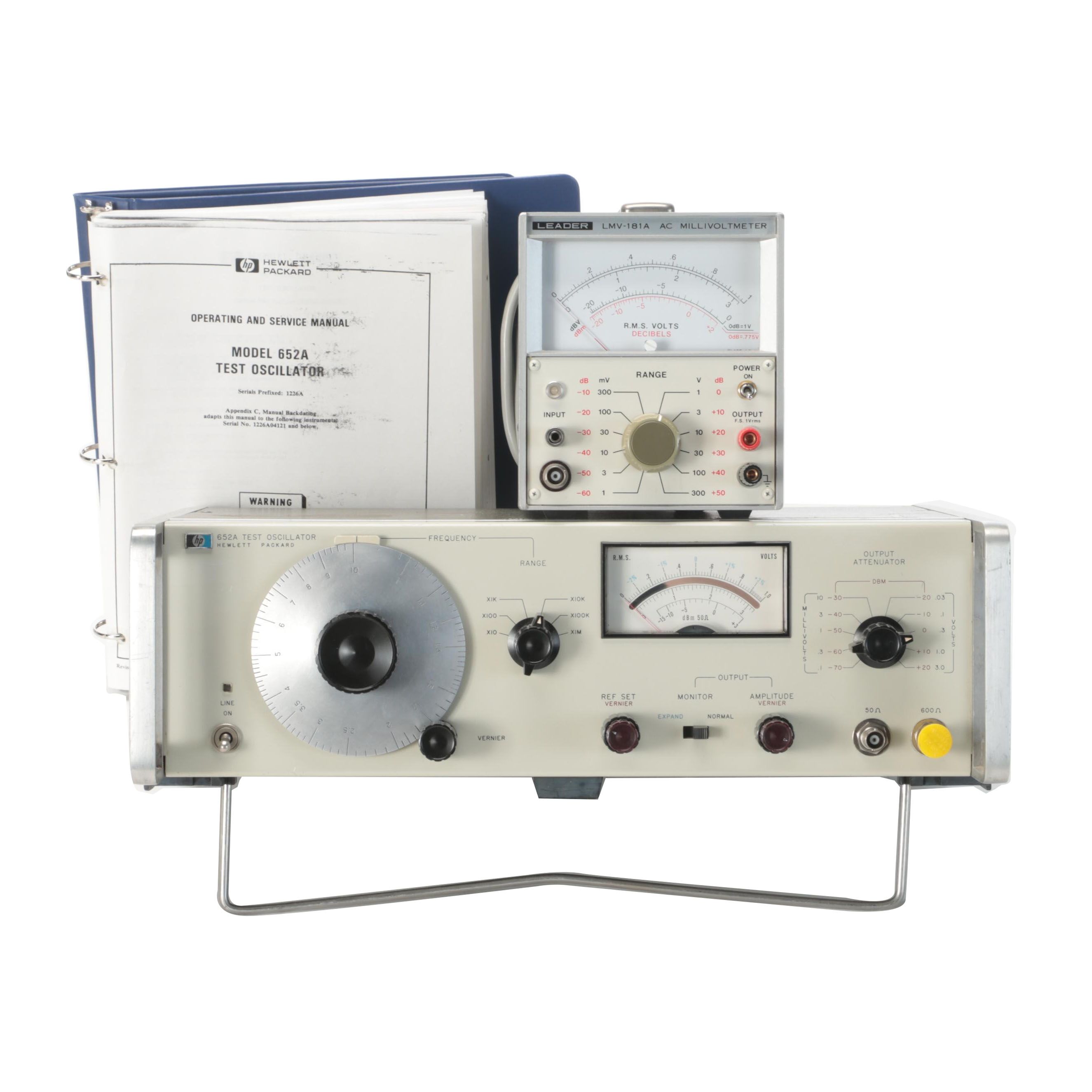 Hewlett-Packard Test Oscillator and Leader Millivoltmeter