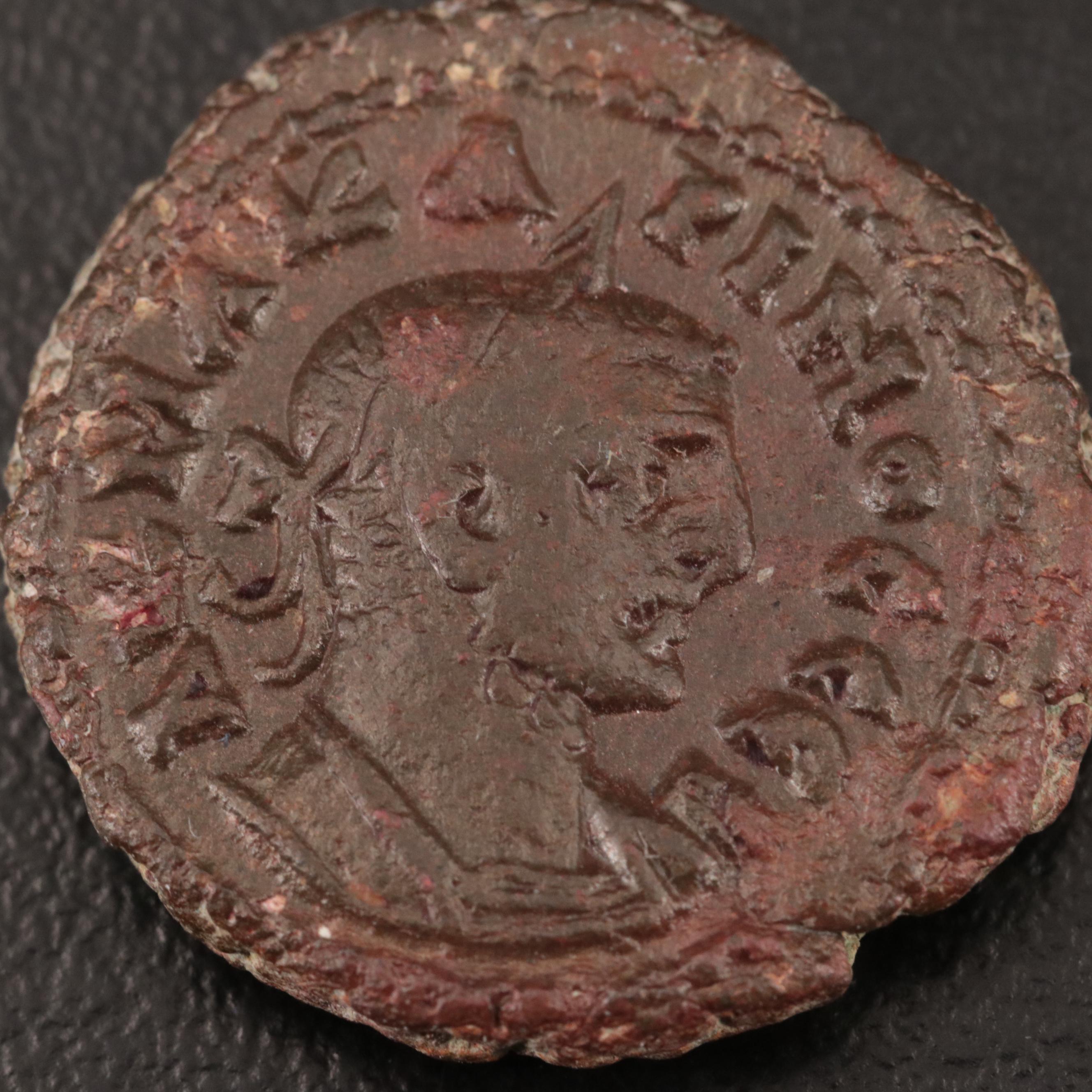 Ancient Alexandria, Egypt Potin Tetradrachm of Carinus, ca. 283 AD