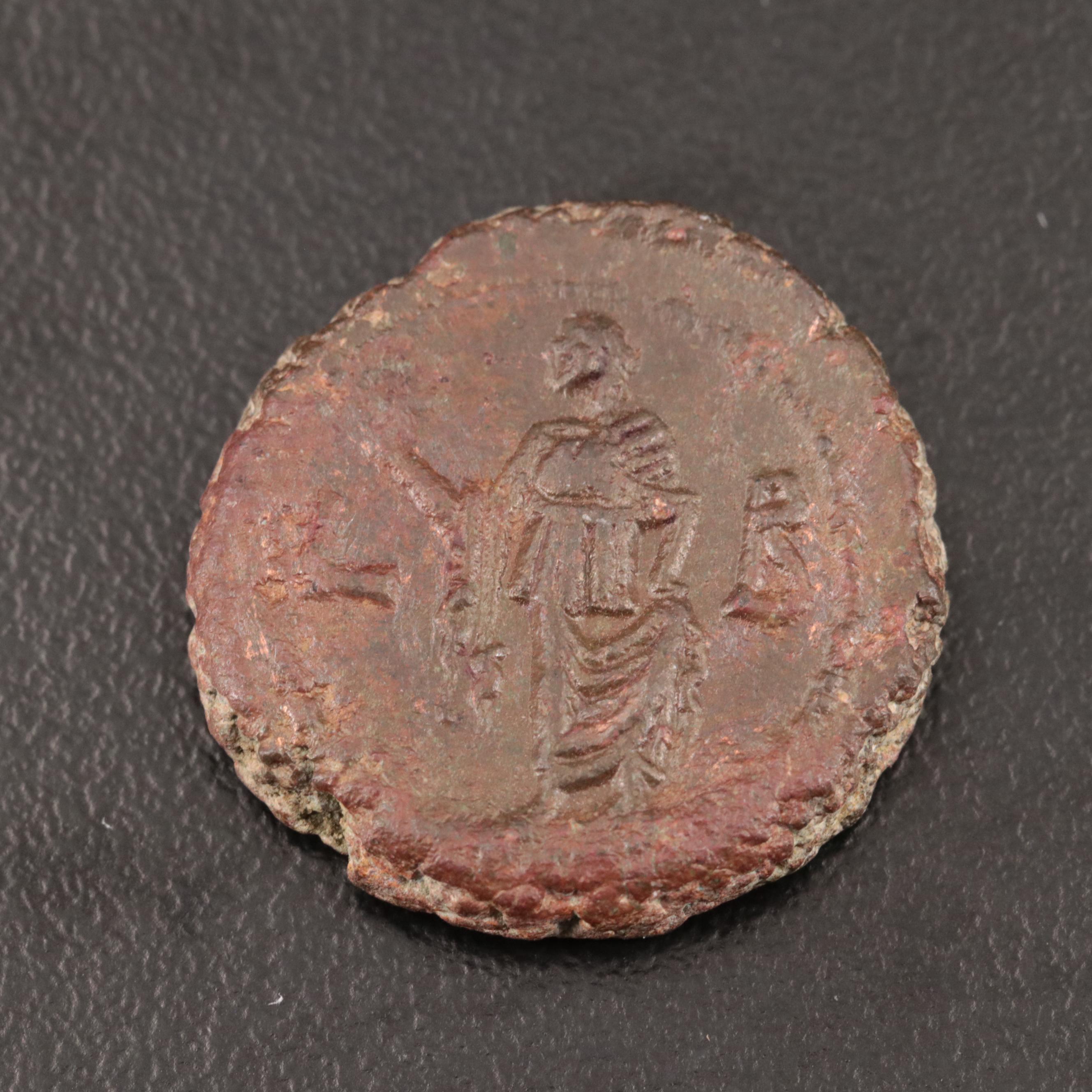 Ancient Alexandria, Egypt Potin Tetradrachm of Carinus, ca. 283 AD