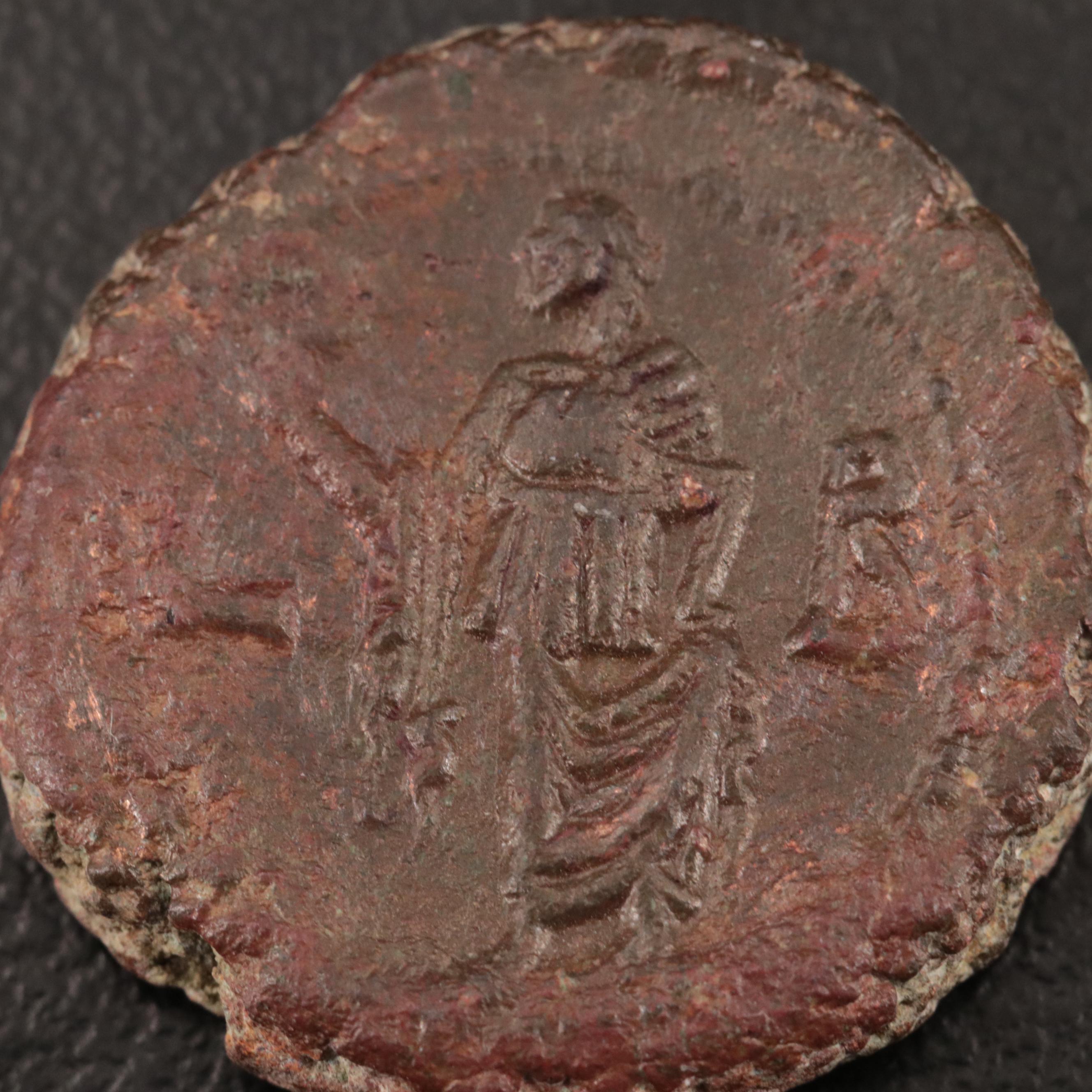 Ancient Alexandria, Egypt Potin Tetradrachm of Carinus, ca. 283 AD