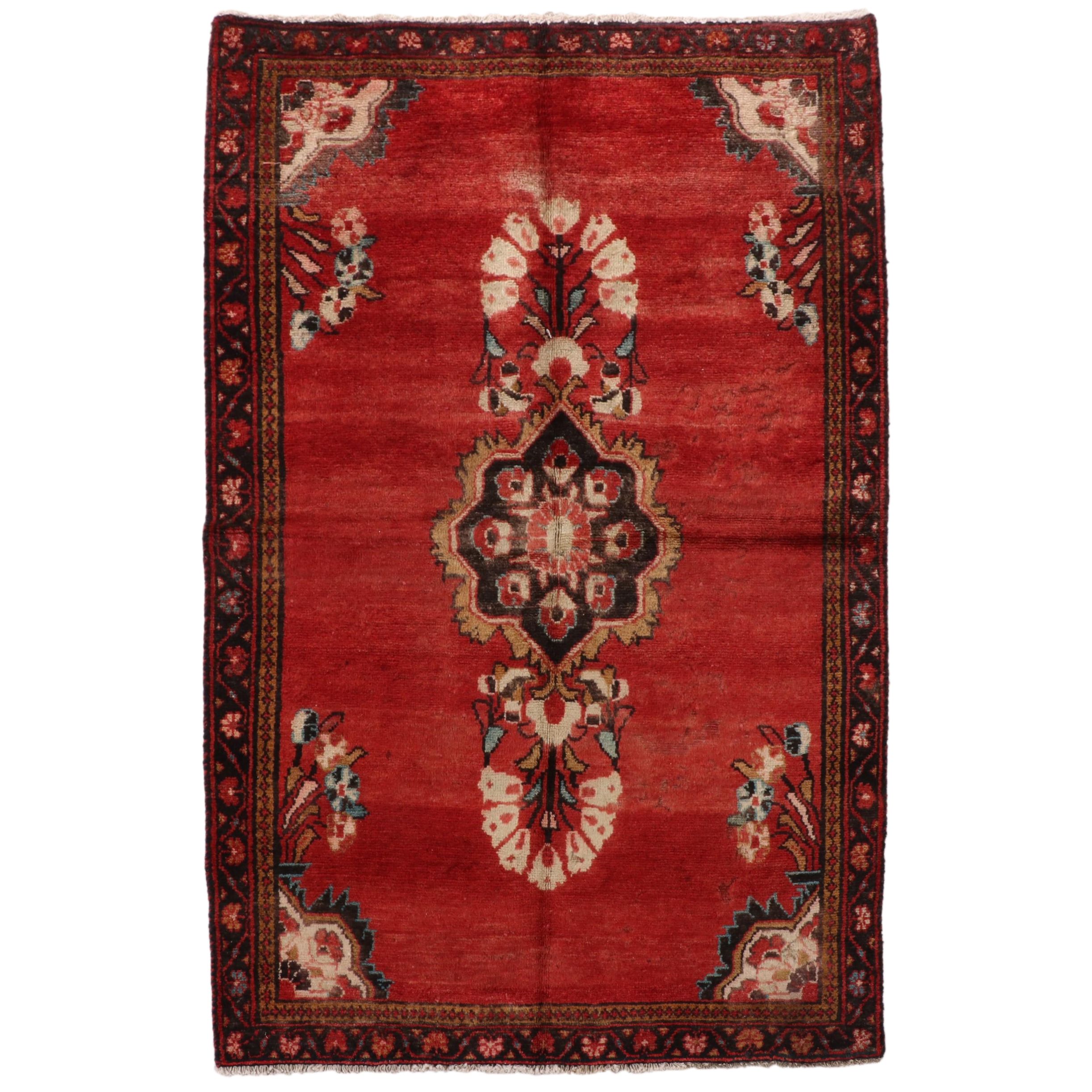 3'1 x 4'8 Hand-Knotted Persian Kurdish Accent Rug