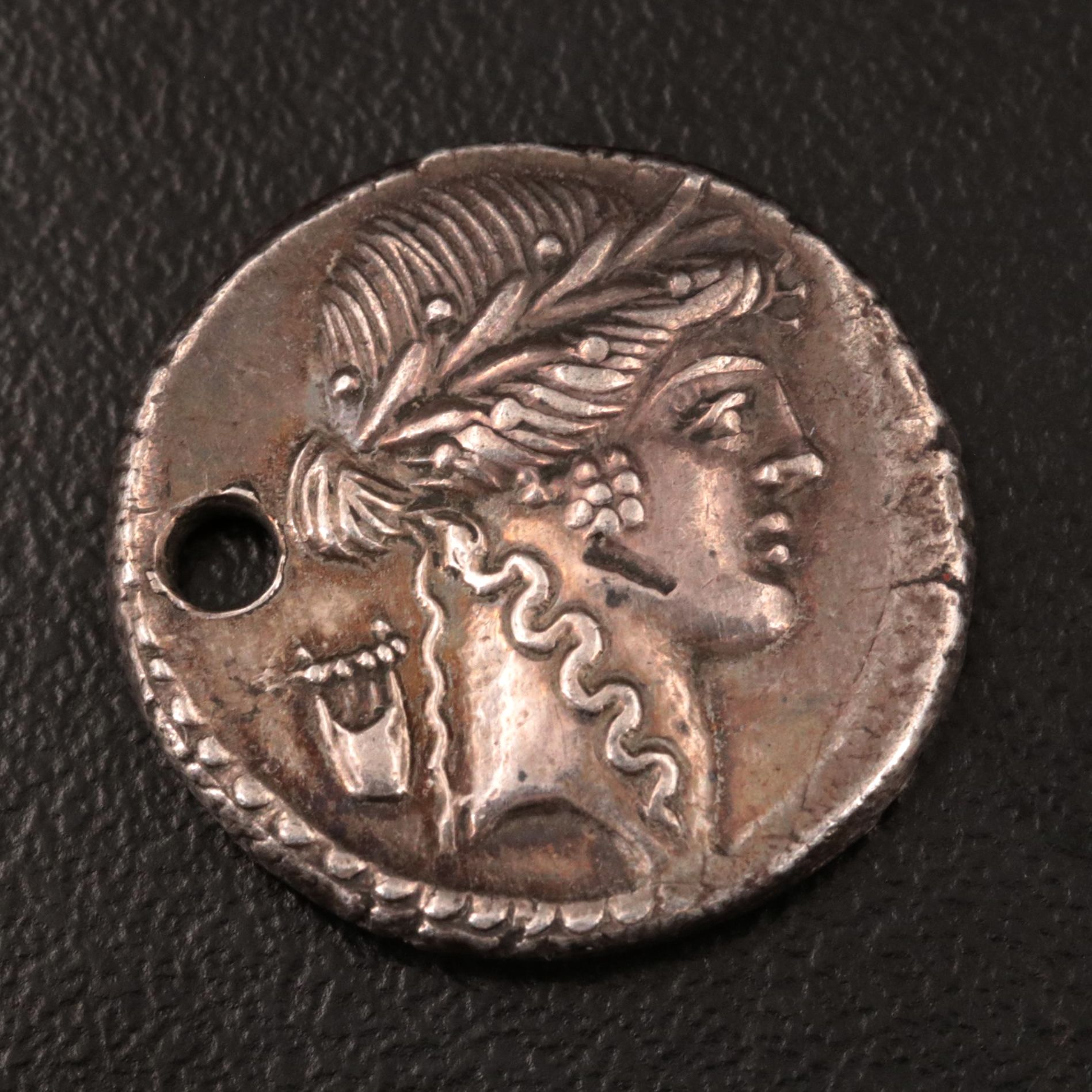 Ancient Roman Republic AR Denarius of Family Claudia, ca. 42 BC