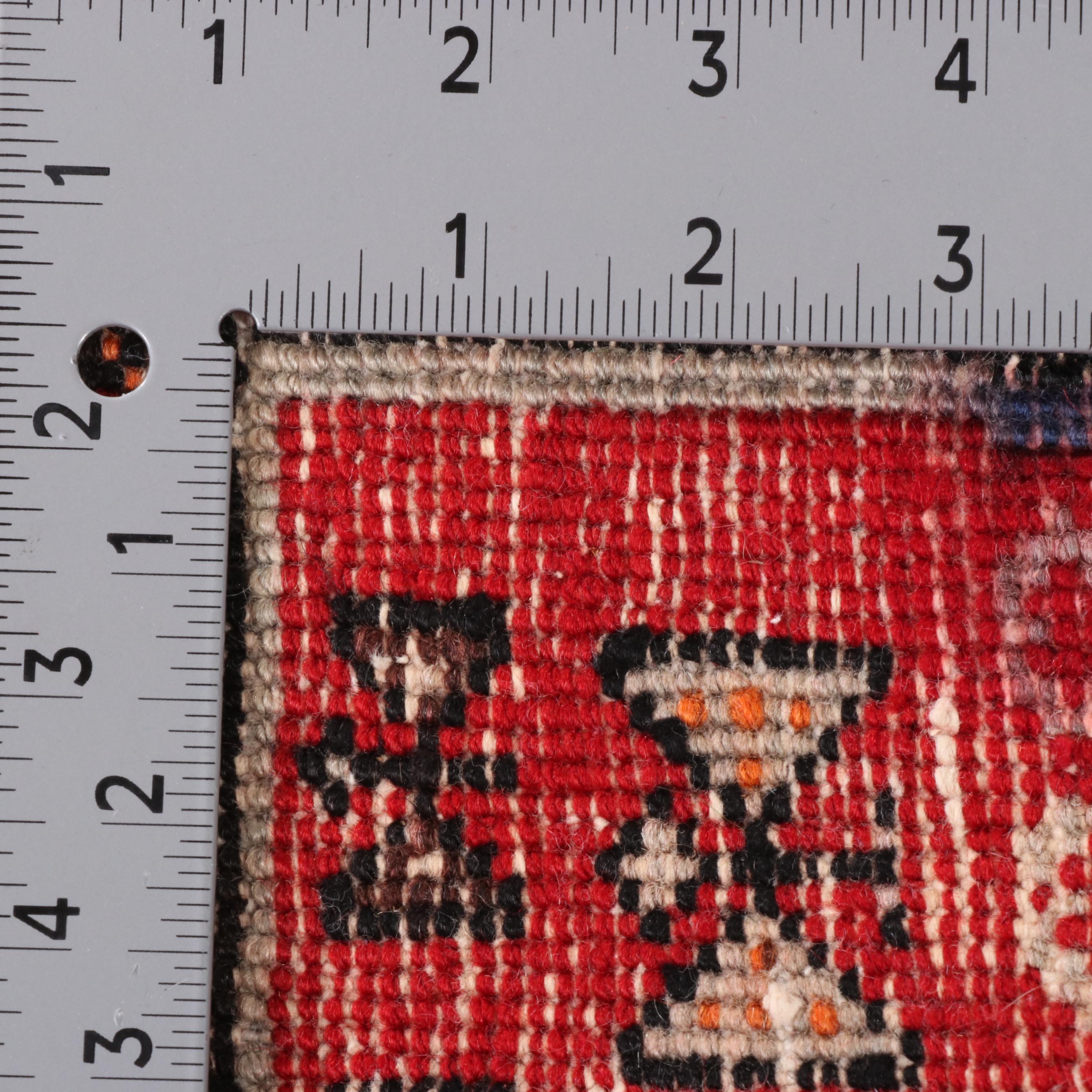 1'7 x 1'9 Hand-Knotted Northwest Persian Village Pictorial Floor Mat