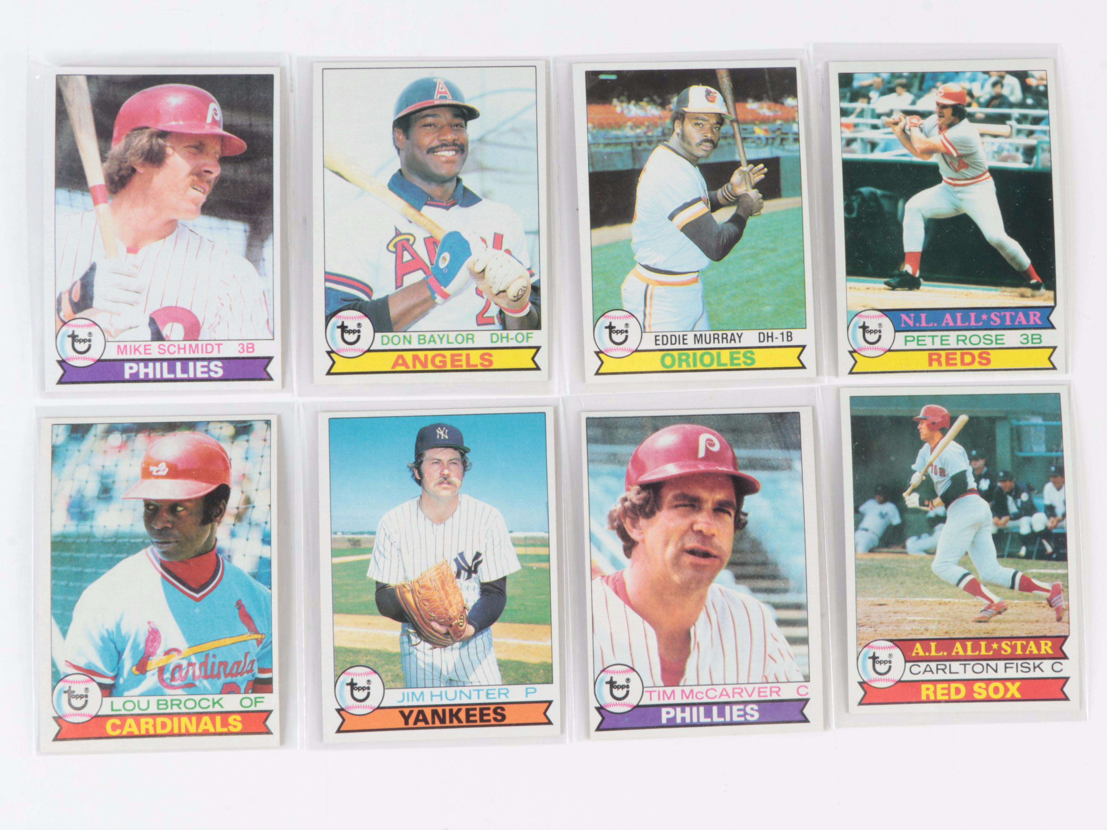 1979 Topps Baseball Cards with Rose, Schmidt, Jackson, Hernandez and More