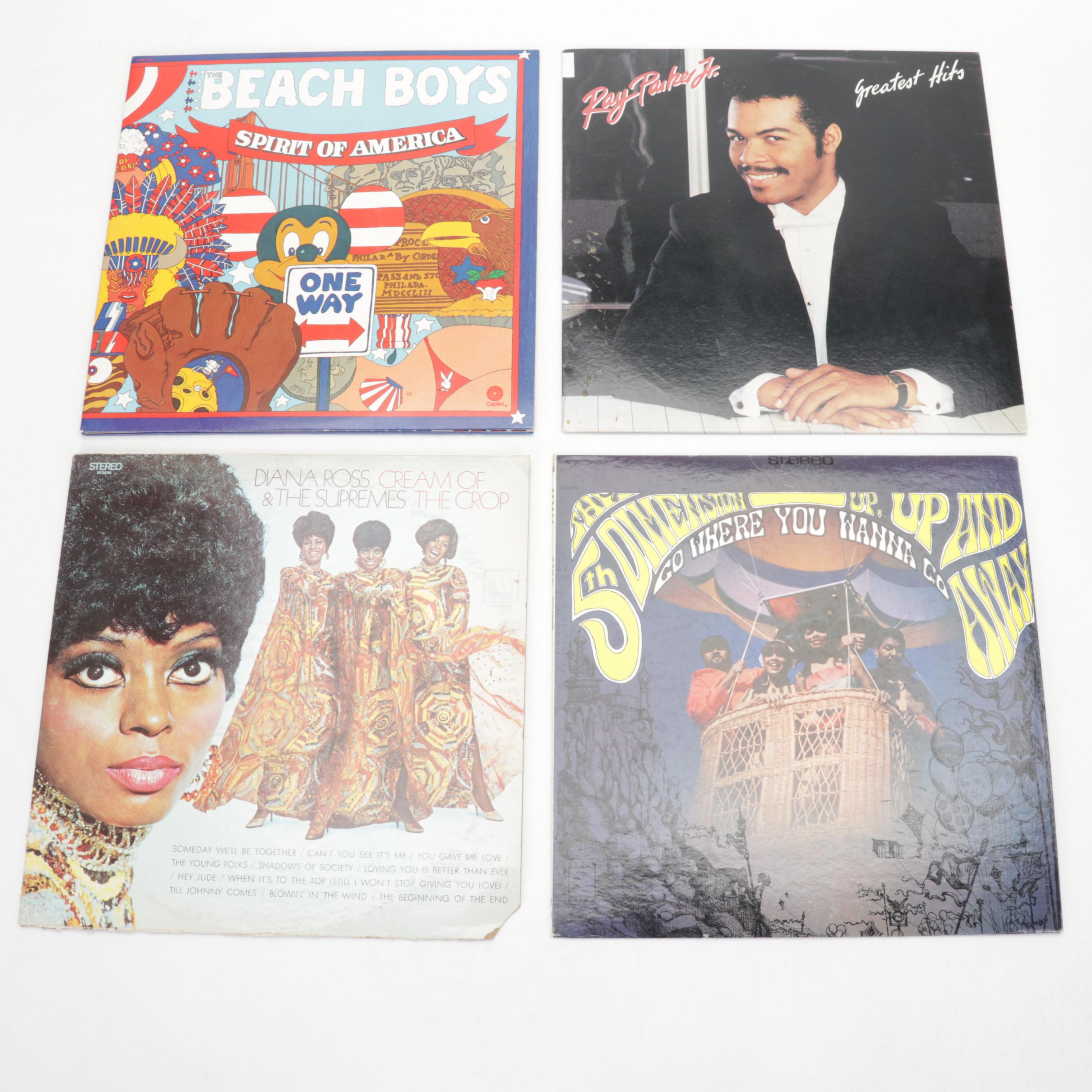 60s/70s/80s Records & Sanyo JXT 6430 Turntable and Cassette Player Music System