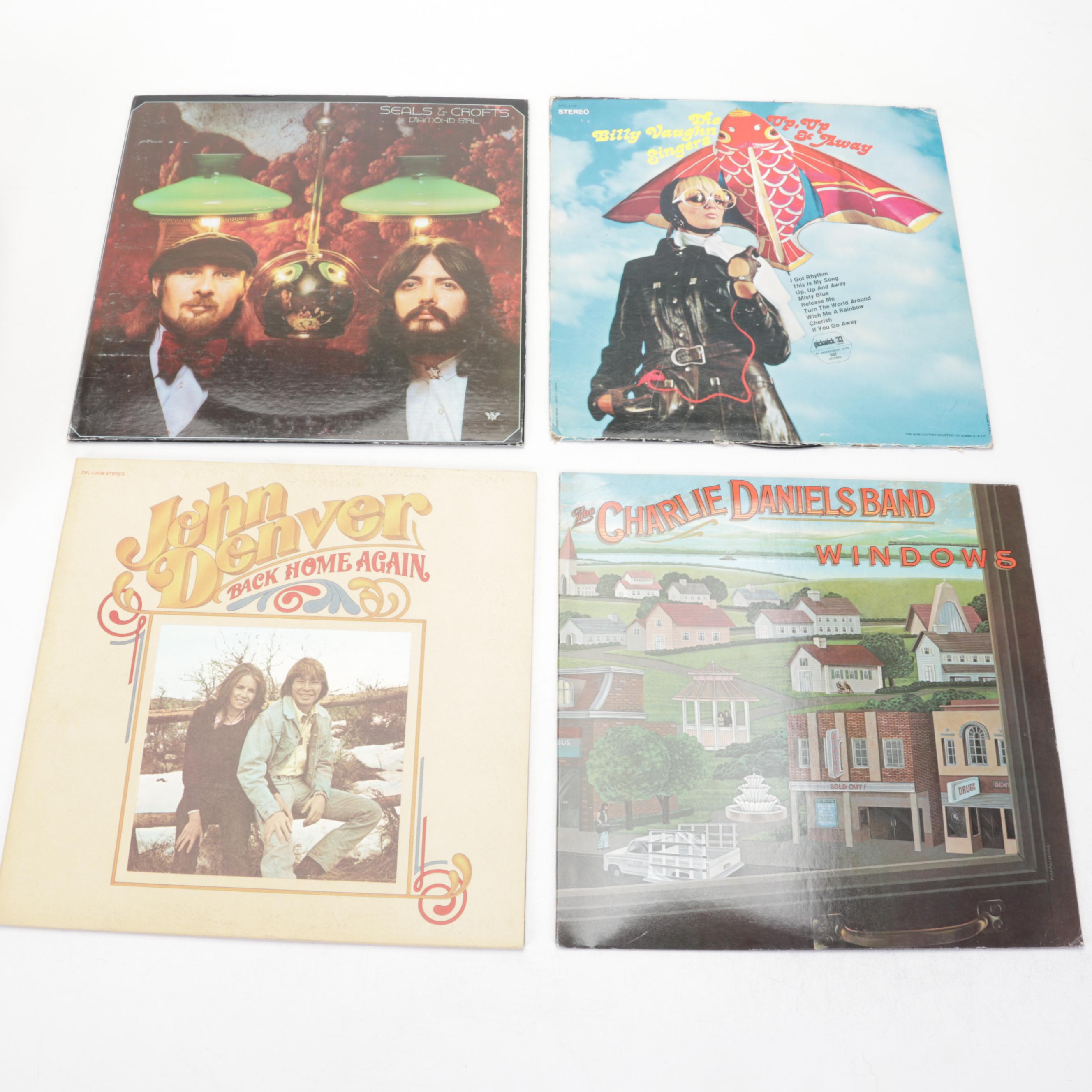 60s/70s/80s Records & Sanyo JXT 6430 Turntable and Cassette Player Music System