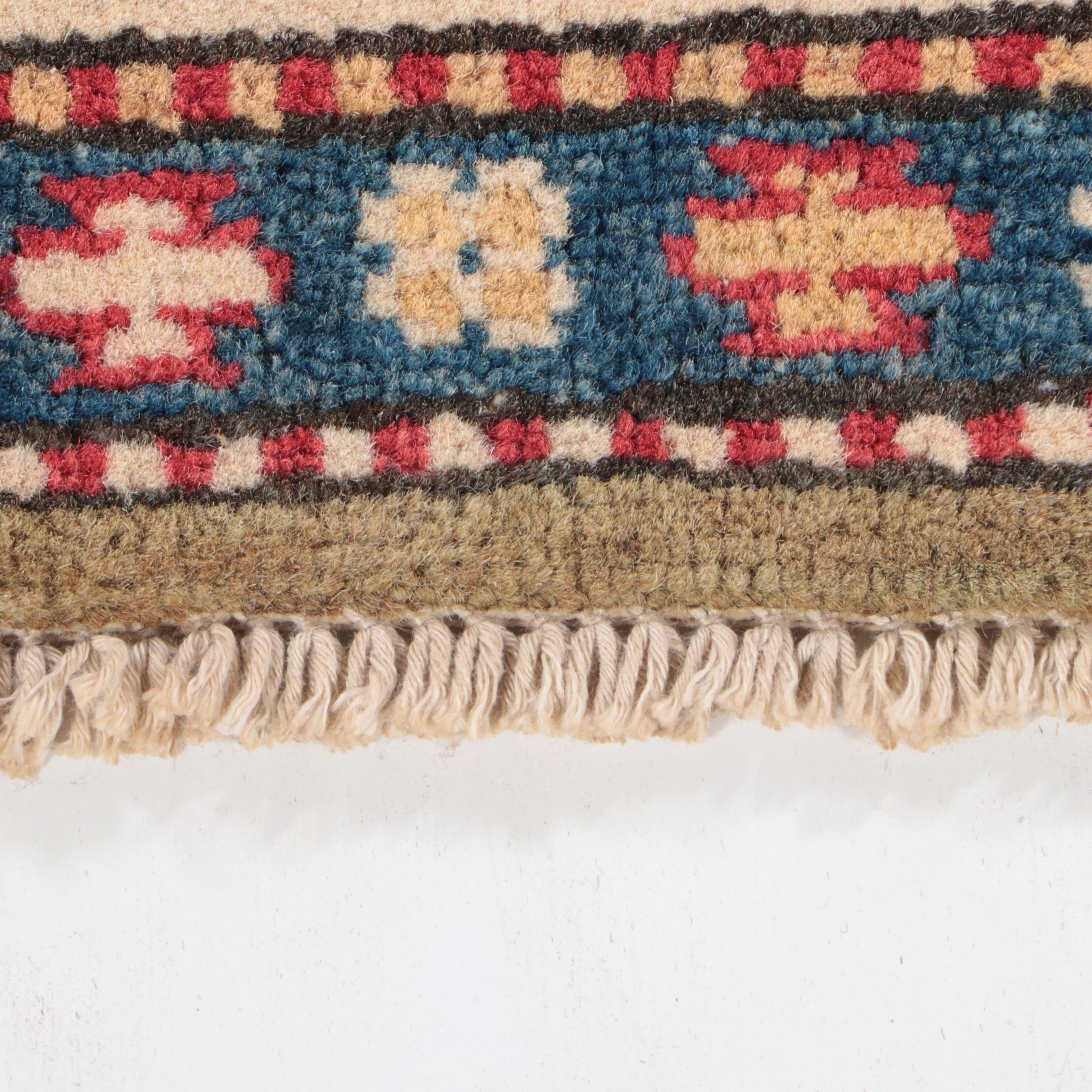 4' x 6' Hand-Knotted Pakistani Kazak-Style Area Rug