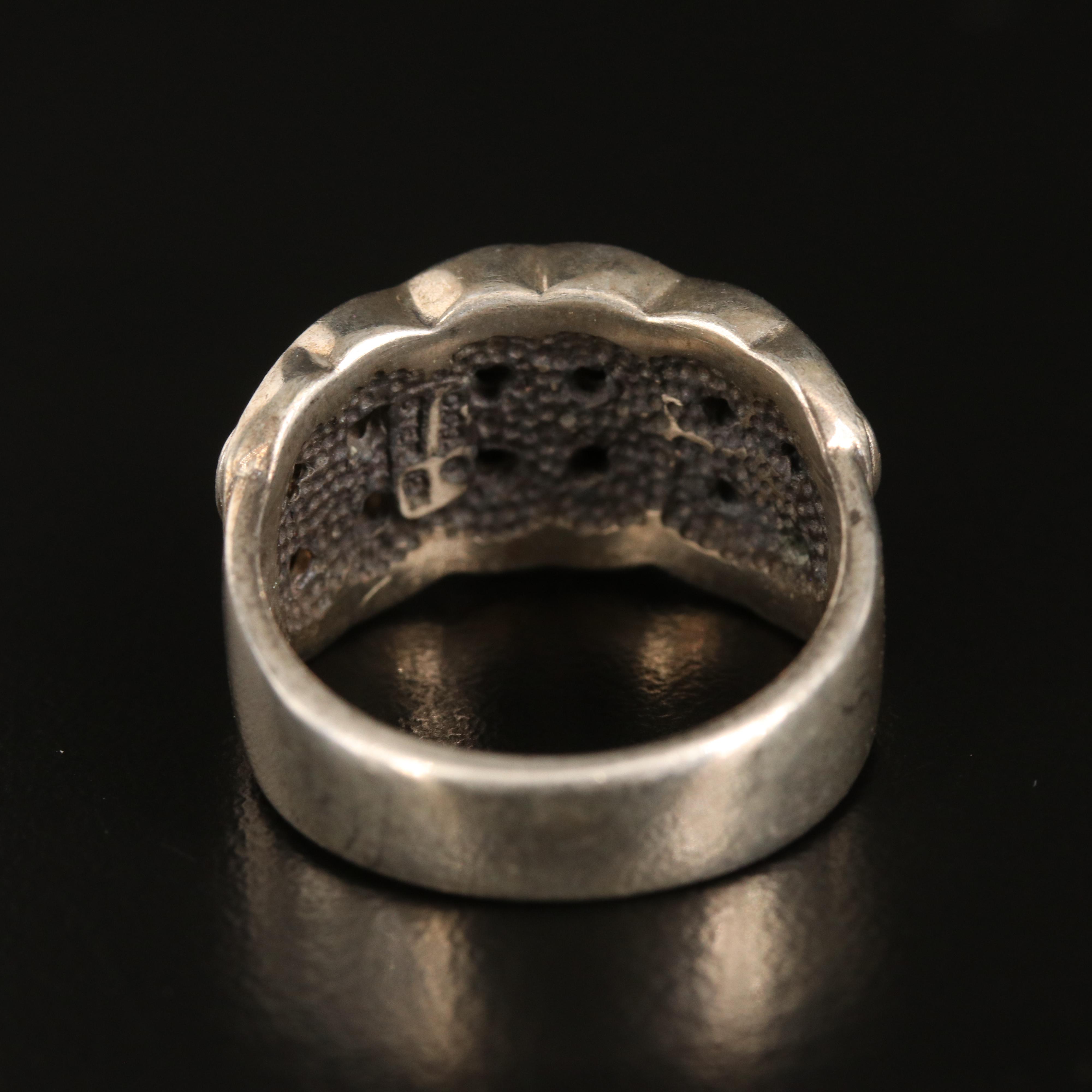 Sterling Band with 12K Rose and Green Gold Accents by Black Hills Gold