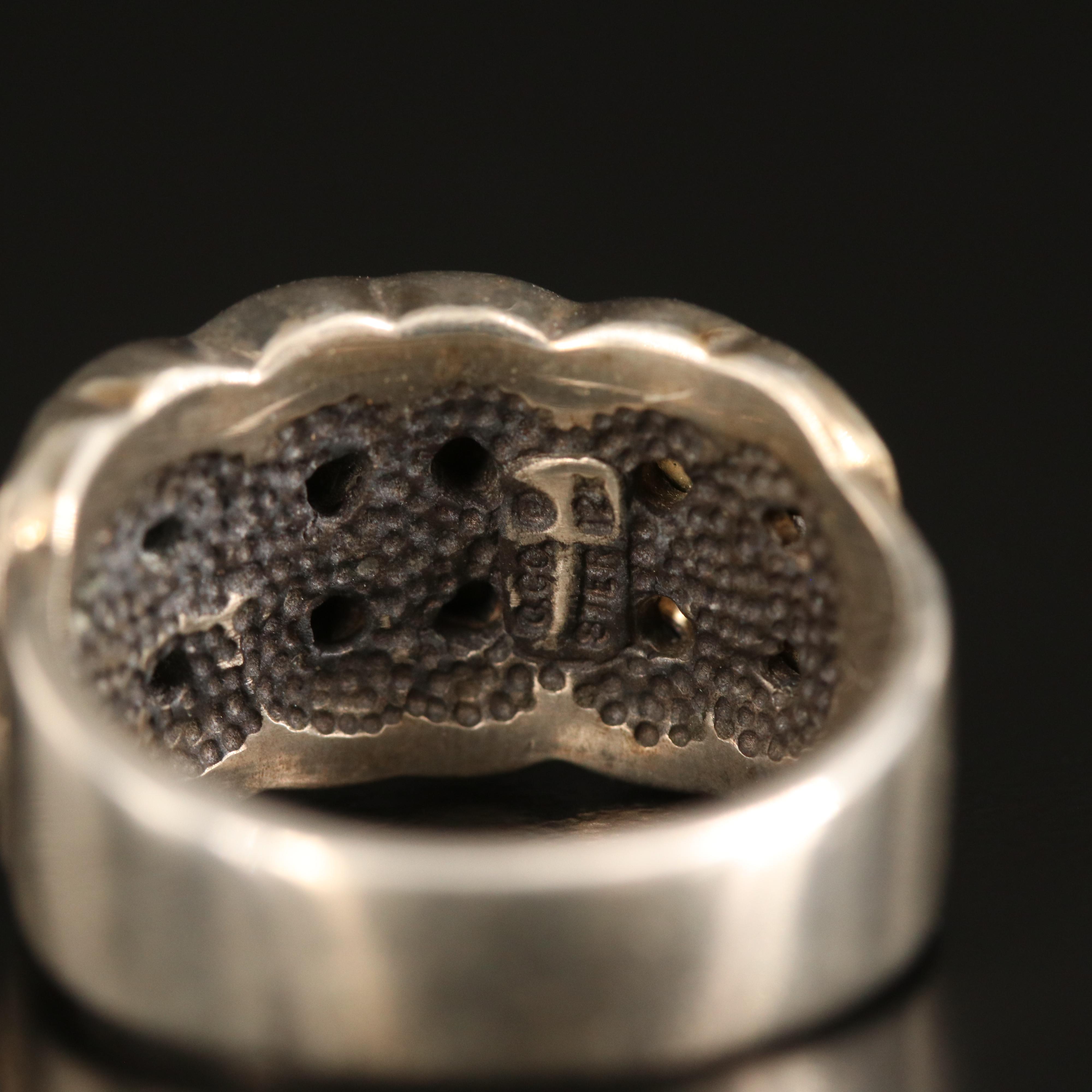 Sterling Band with 12K Rose and Green Gold Accents by Black Hills Gold