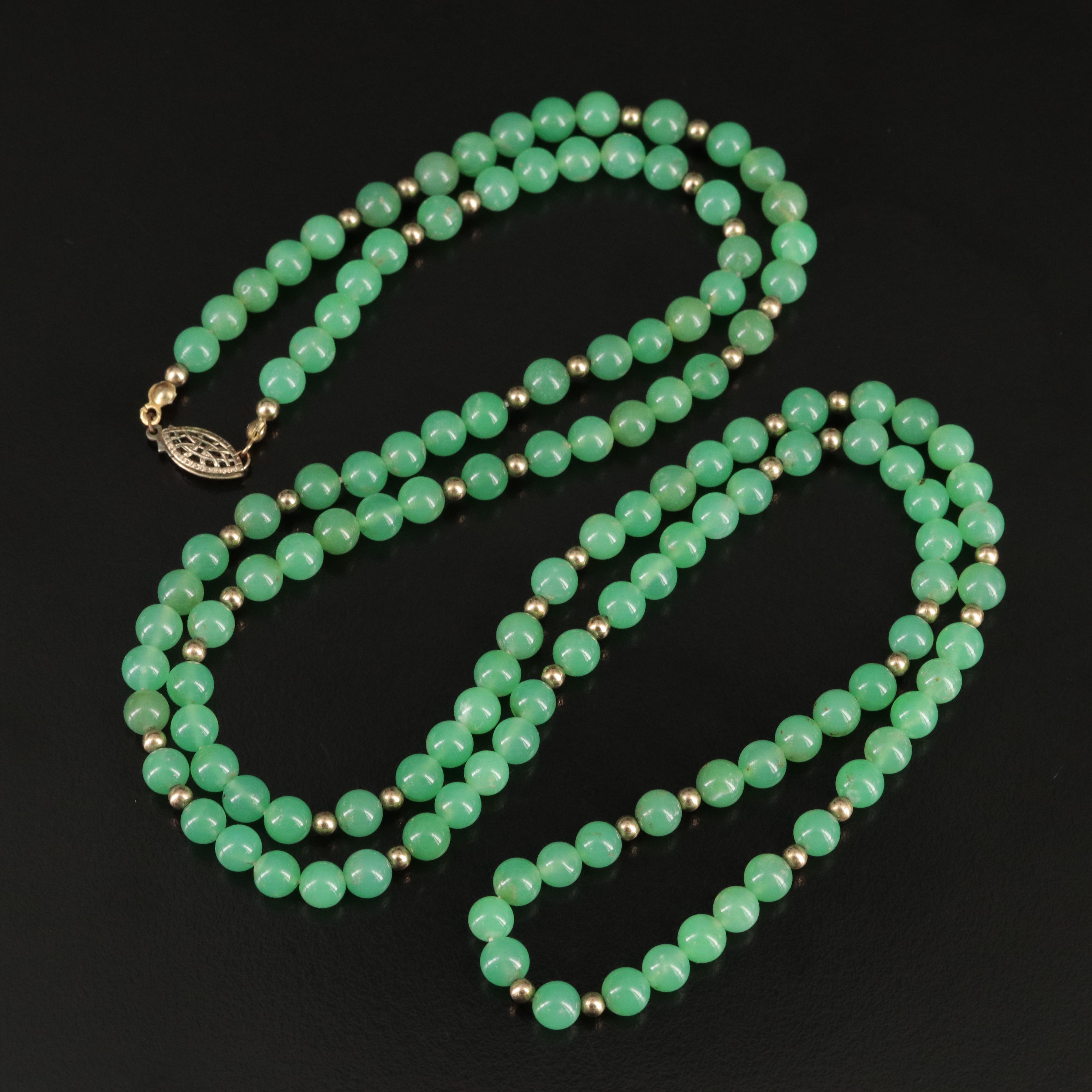 Chrysoprase Beaded Necklace