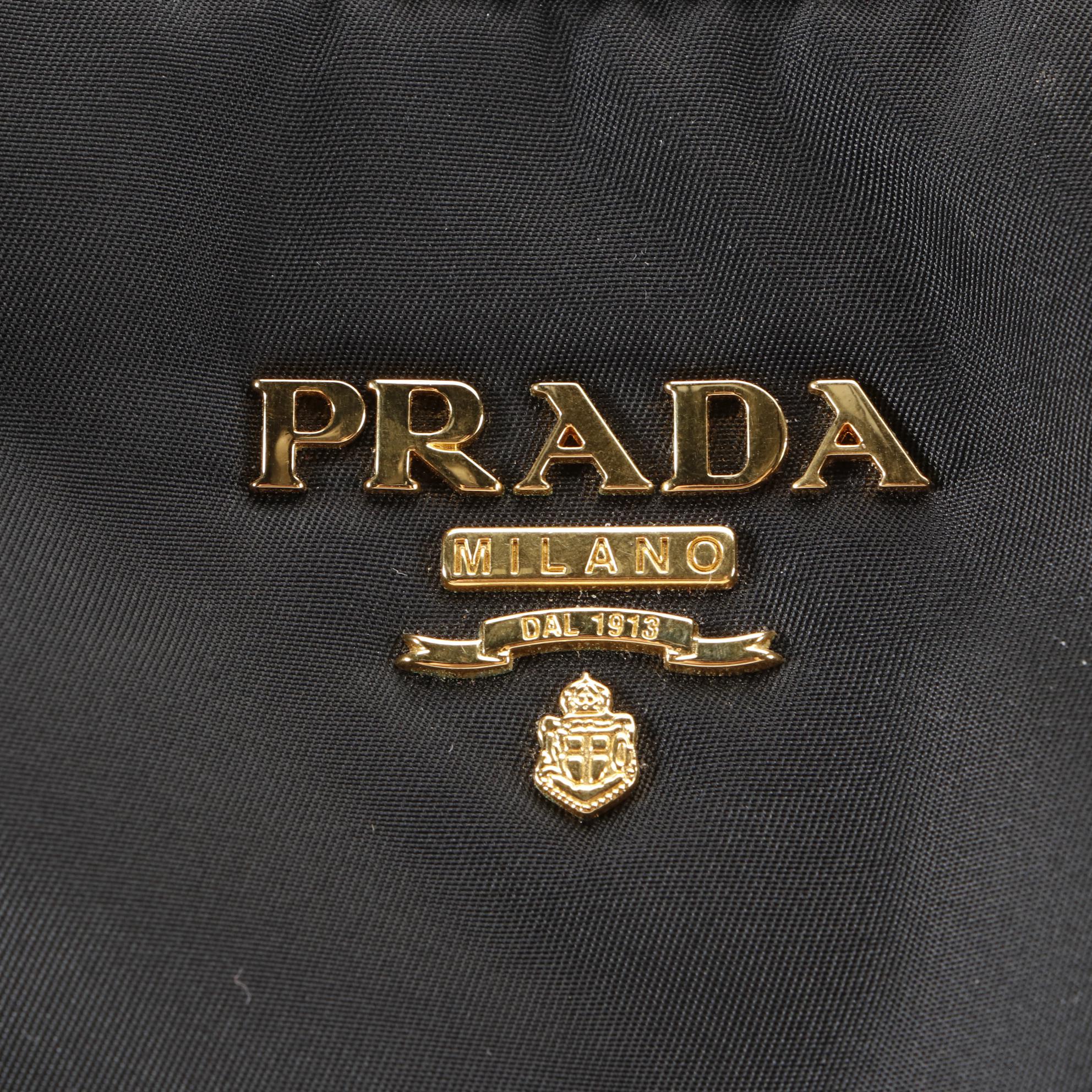 Prada Sacca 2 Manici Tote in Nylon and Leather
