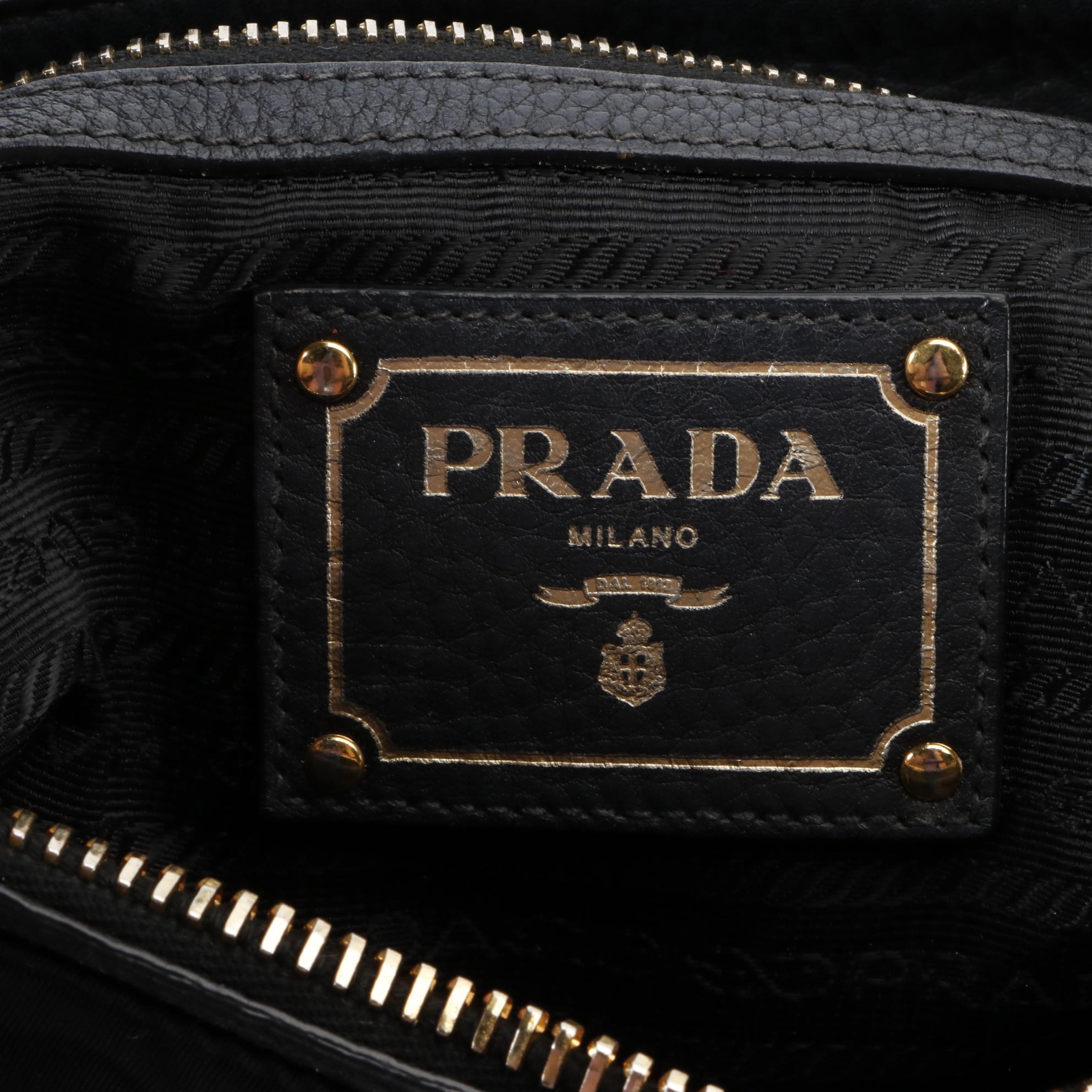Prada Sacca 2 Manici Tote in Nylon and Leather