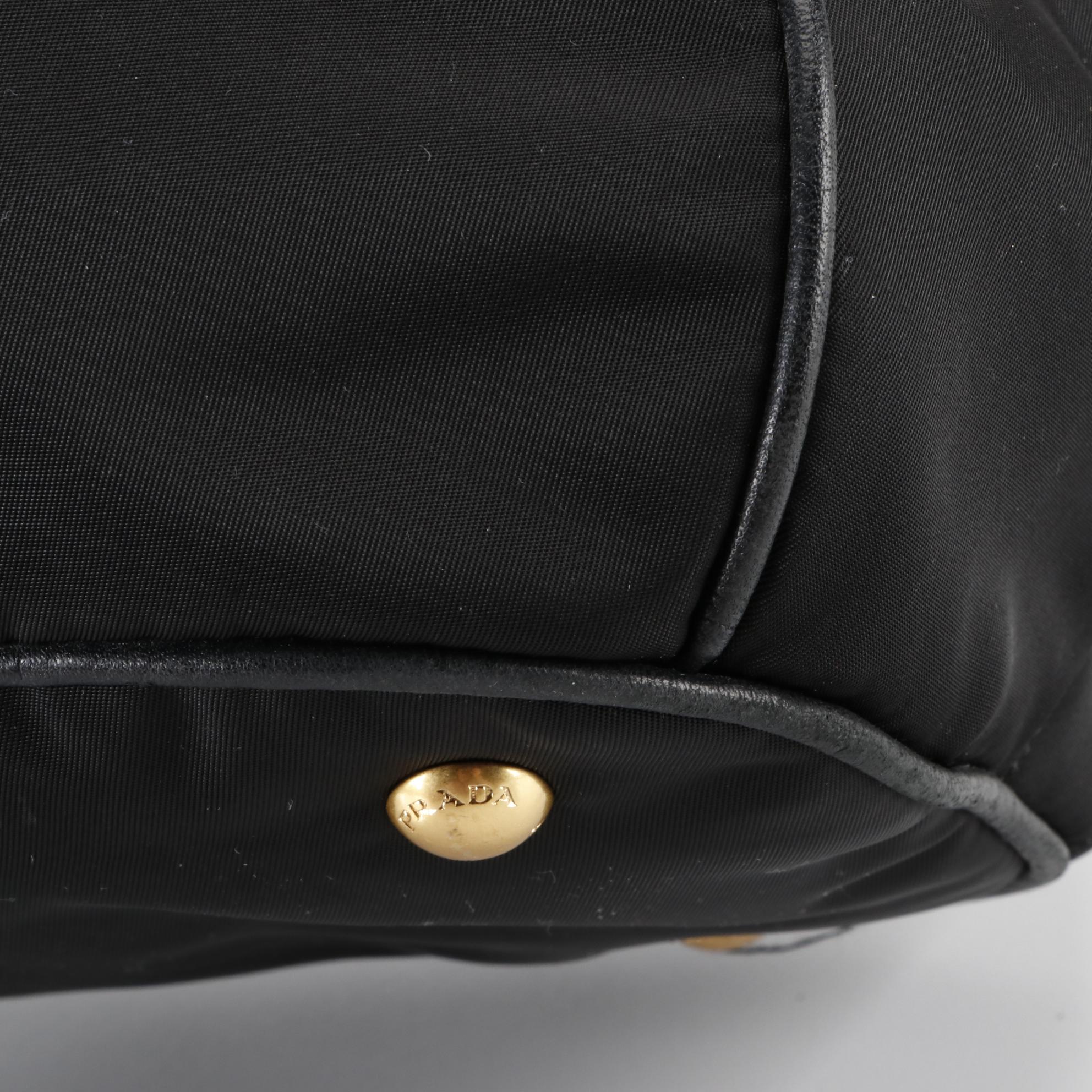 Prada Sacca 2 Manici Tote in Nylon and Leather