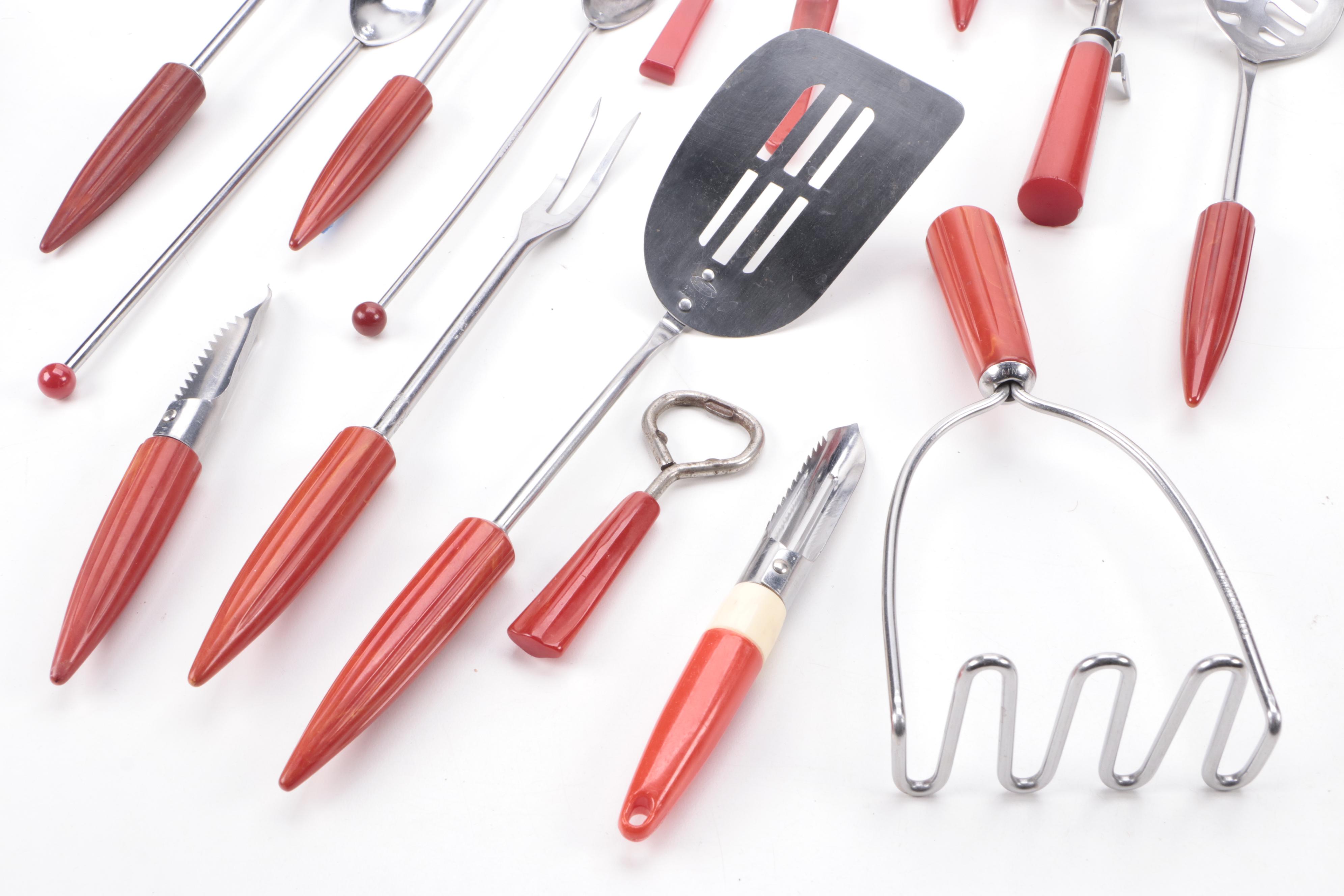 Bakelite and Acrylic Handled Kitchen Tools