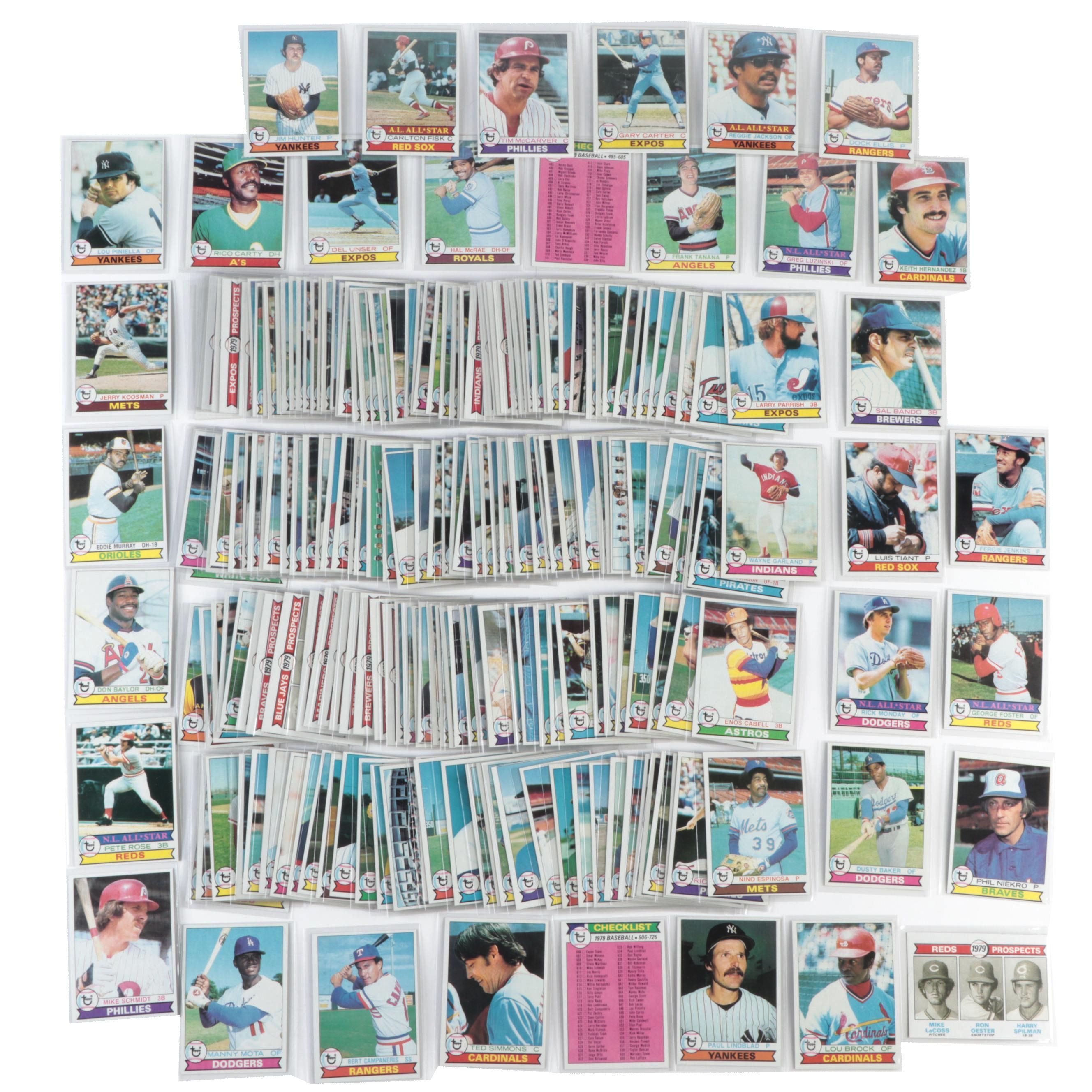 1979 Topps Baseball Cards with Rose, Schmidt, Jackson, Hernandez and More
