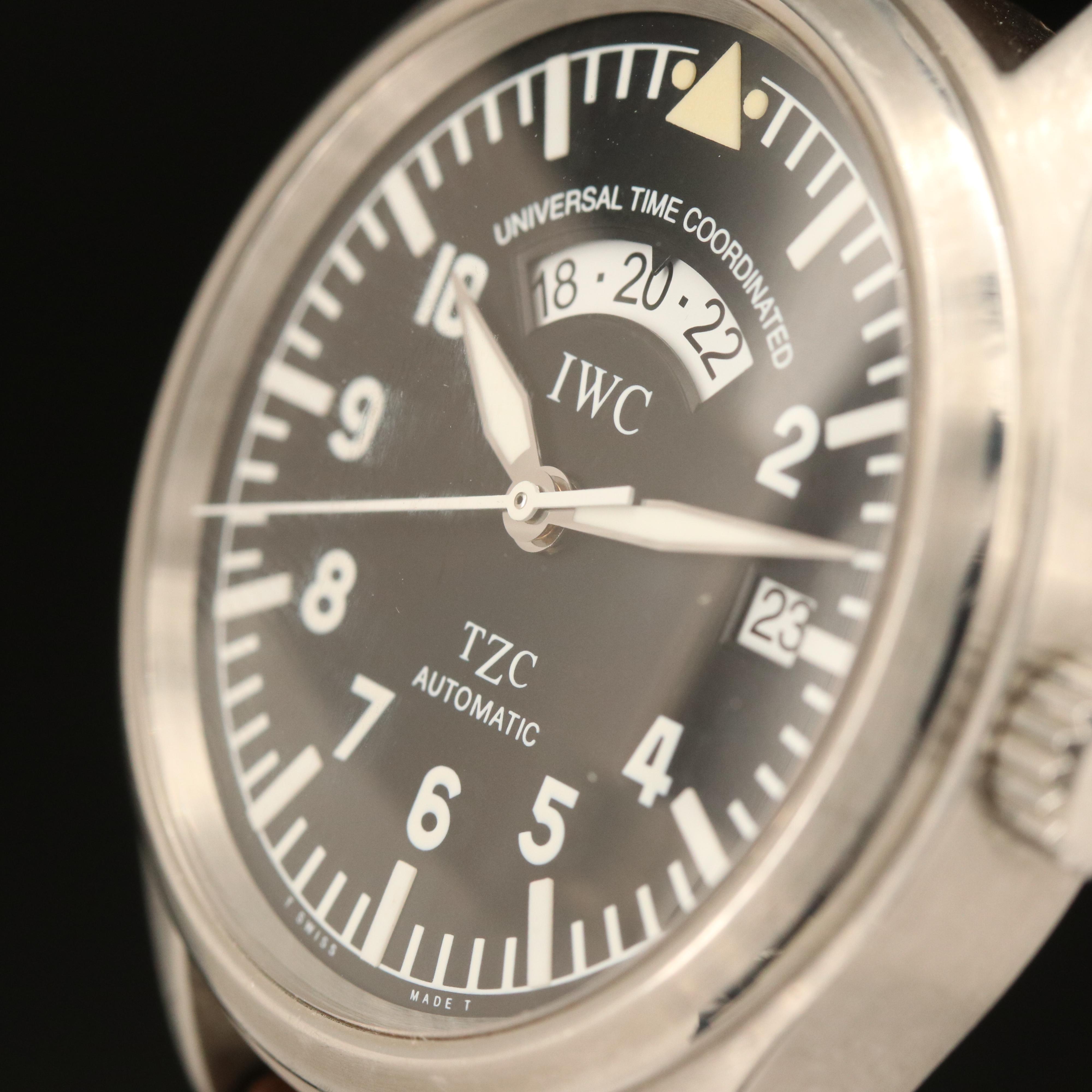 IWC Fliegeruhr Pilot Spitfire UTC Steel Automatic Watch