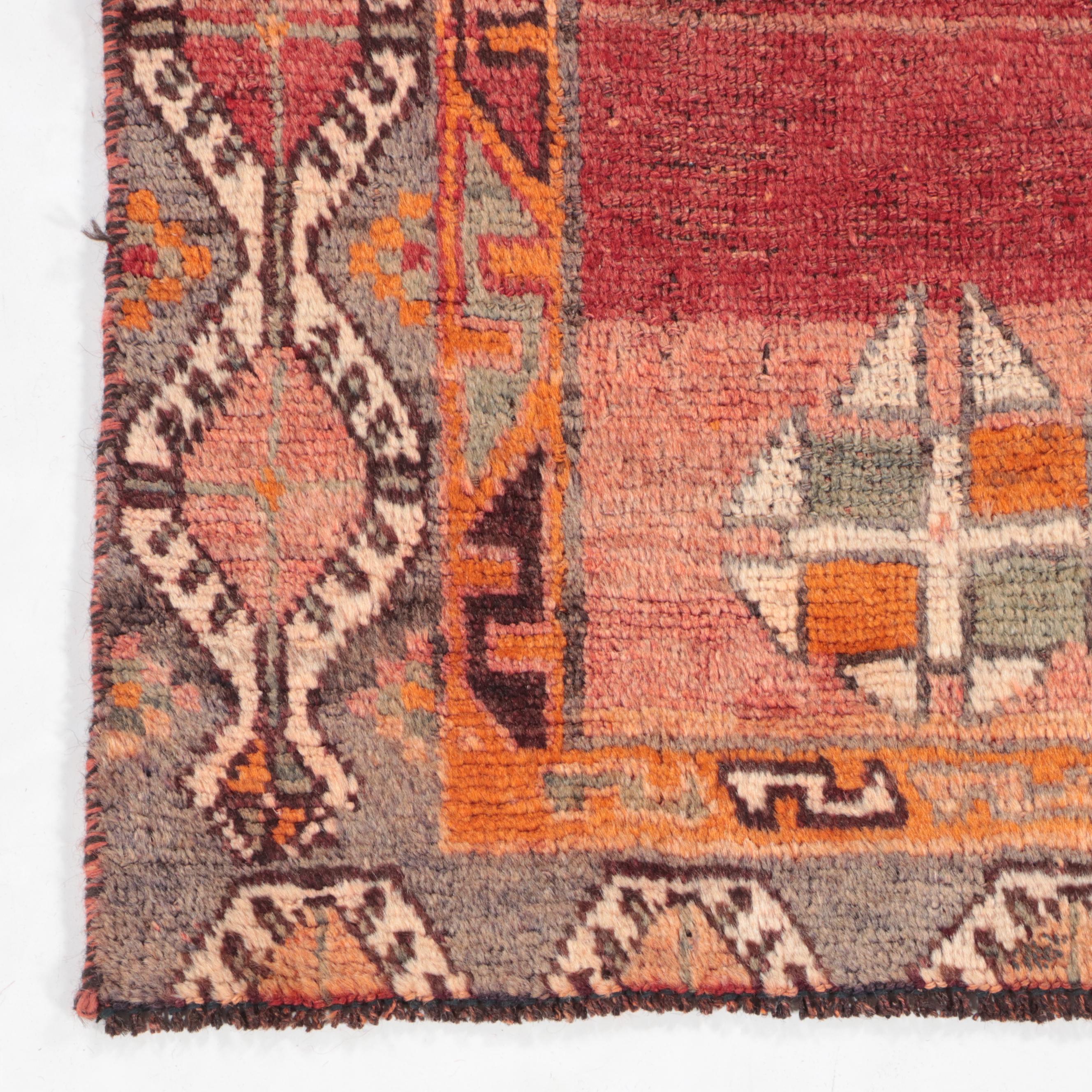 4'4 x 7'8 Hand-Knotted Persian Kurdish Area Rug