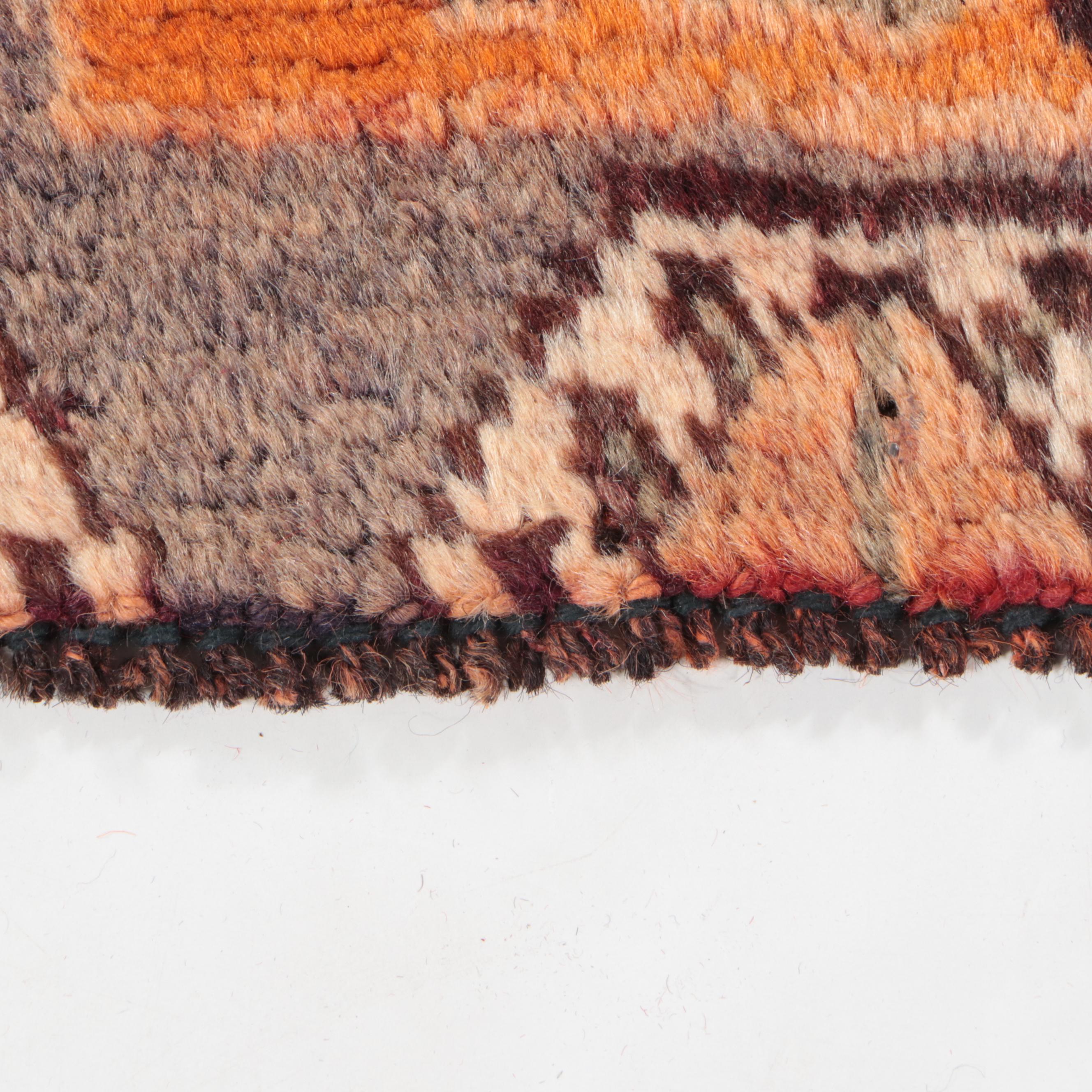 4'4 x 7'8 Hand-Knotted Persian Kurdish Area Rug