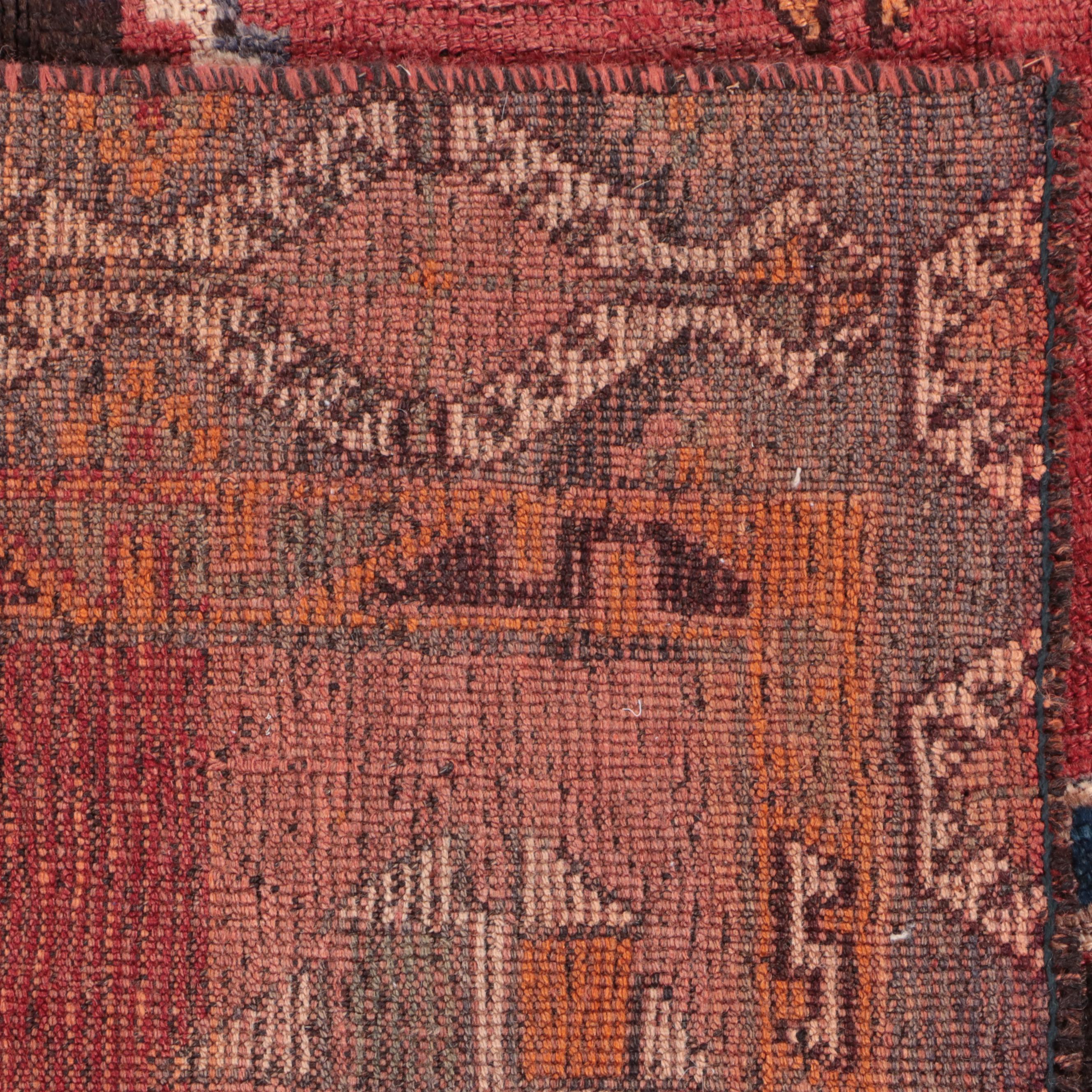 4'4 x 7'8 Hand-Knotted Persian Kurdish Area Rug