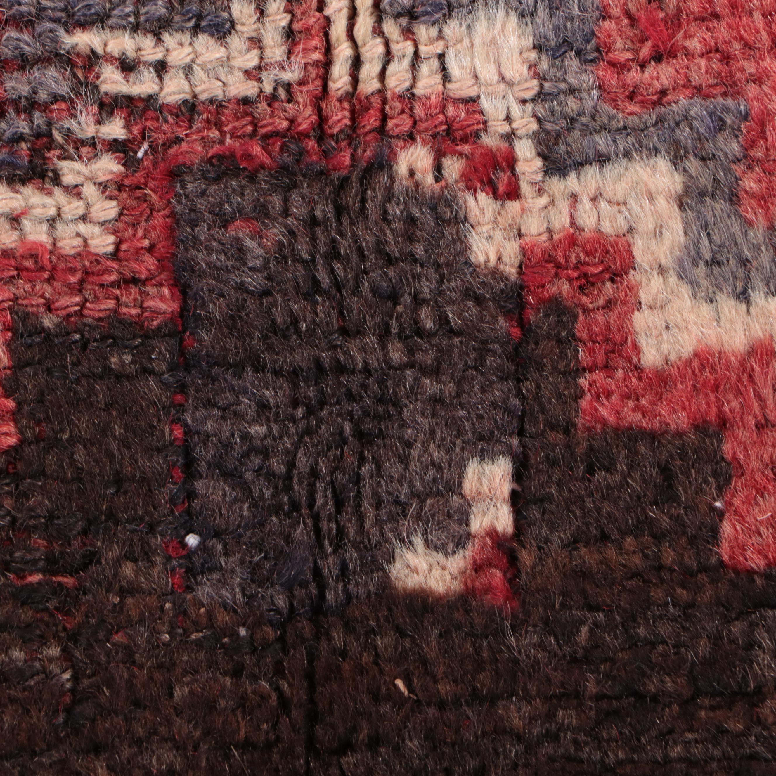 4'4 x 7'8 Hand-Knotted Persian Kurdish Area Rug