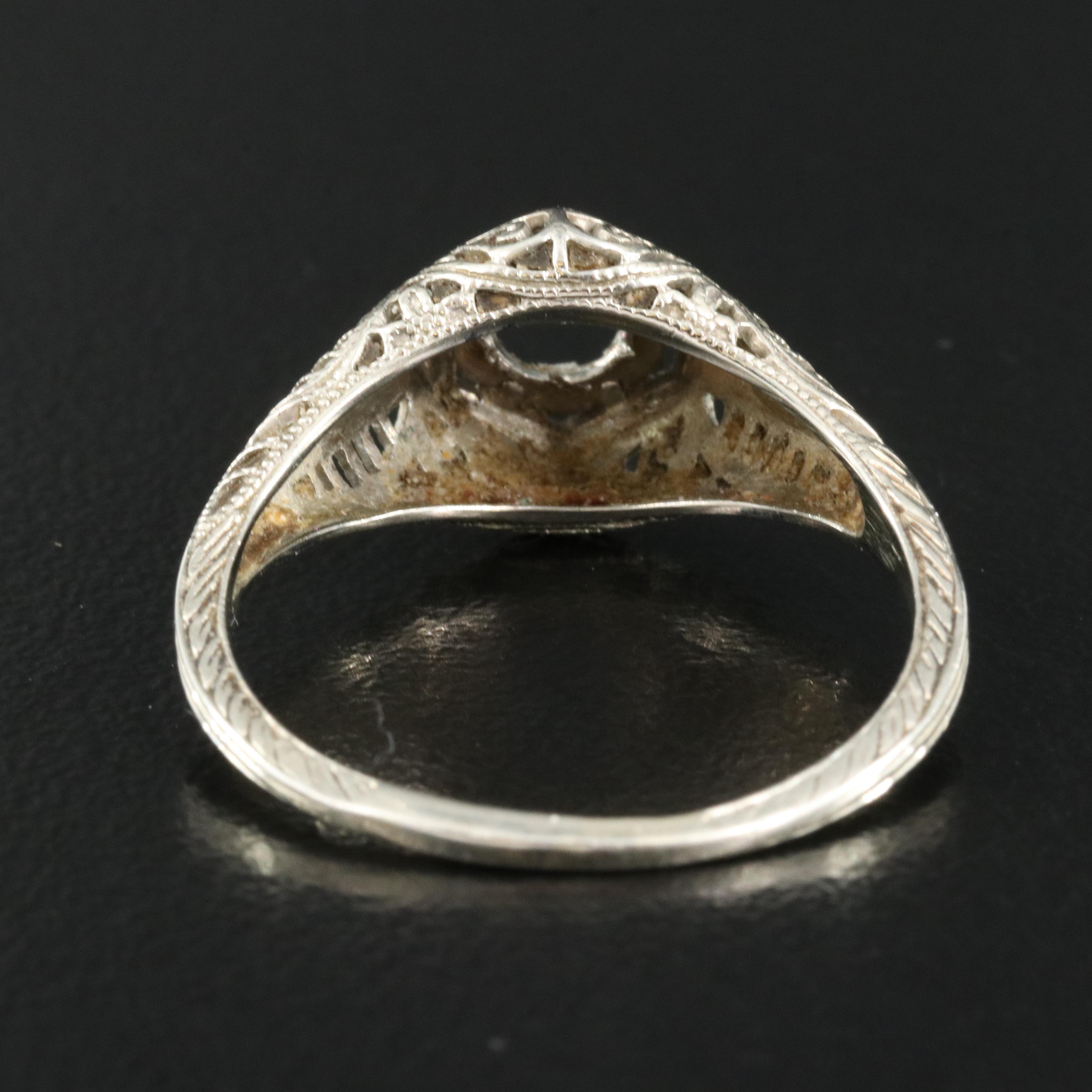 Art Deco 18K Ring Mount