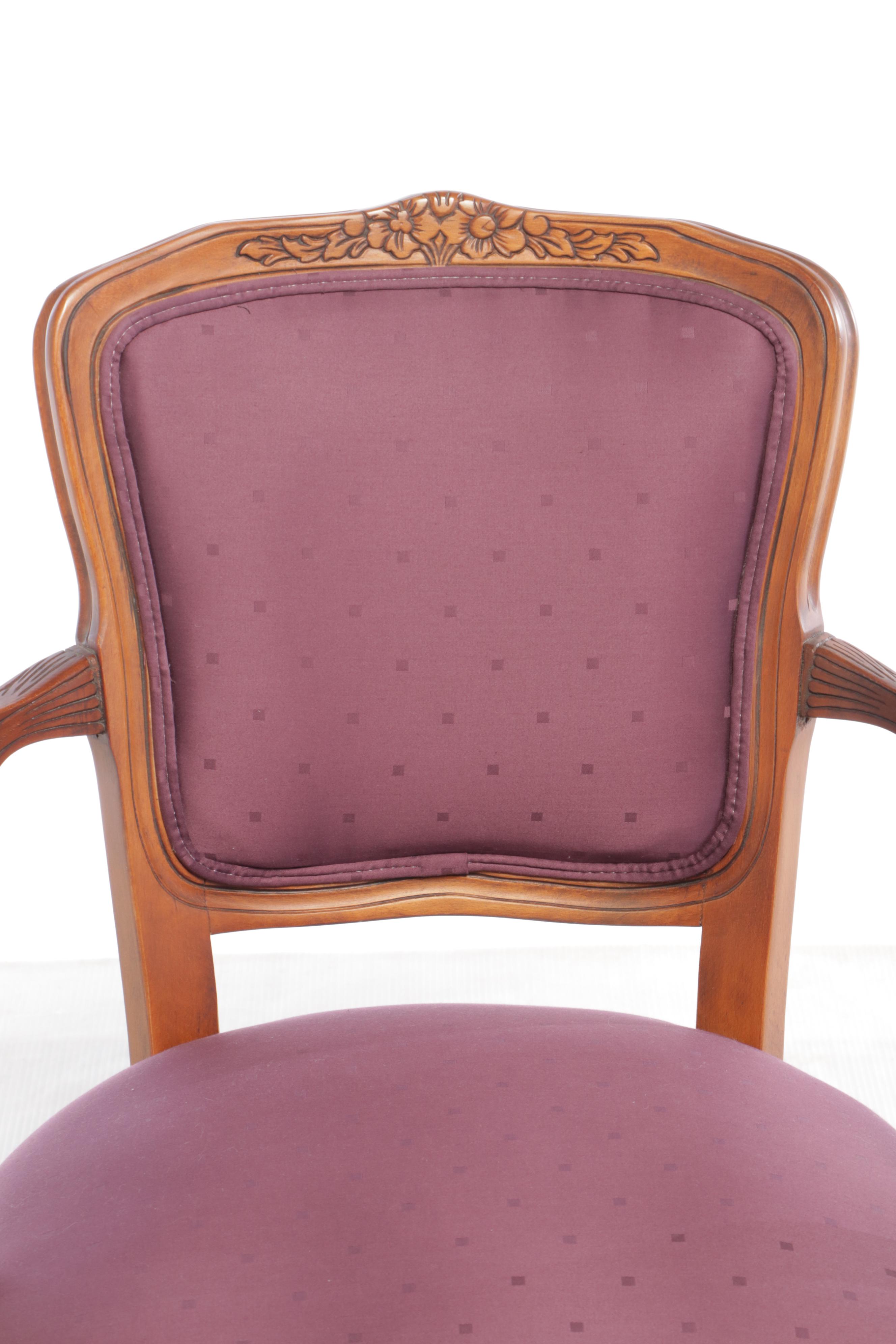 Louis XV Style Beech and Custom-Upholstered Fauteuil