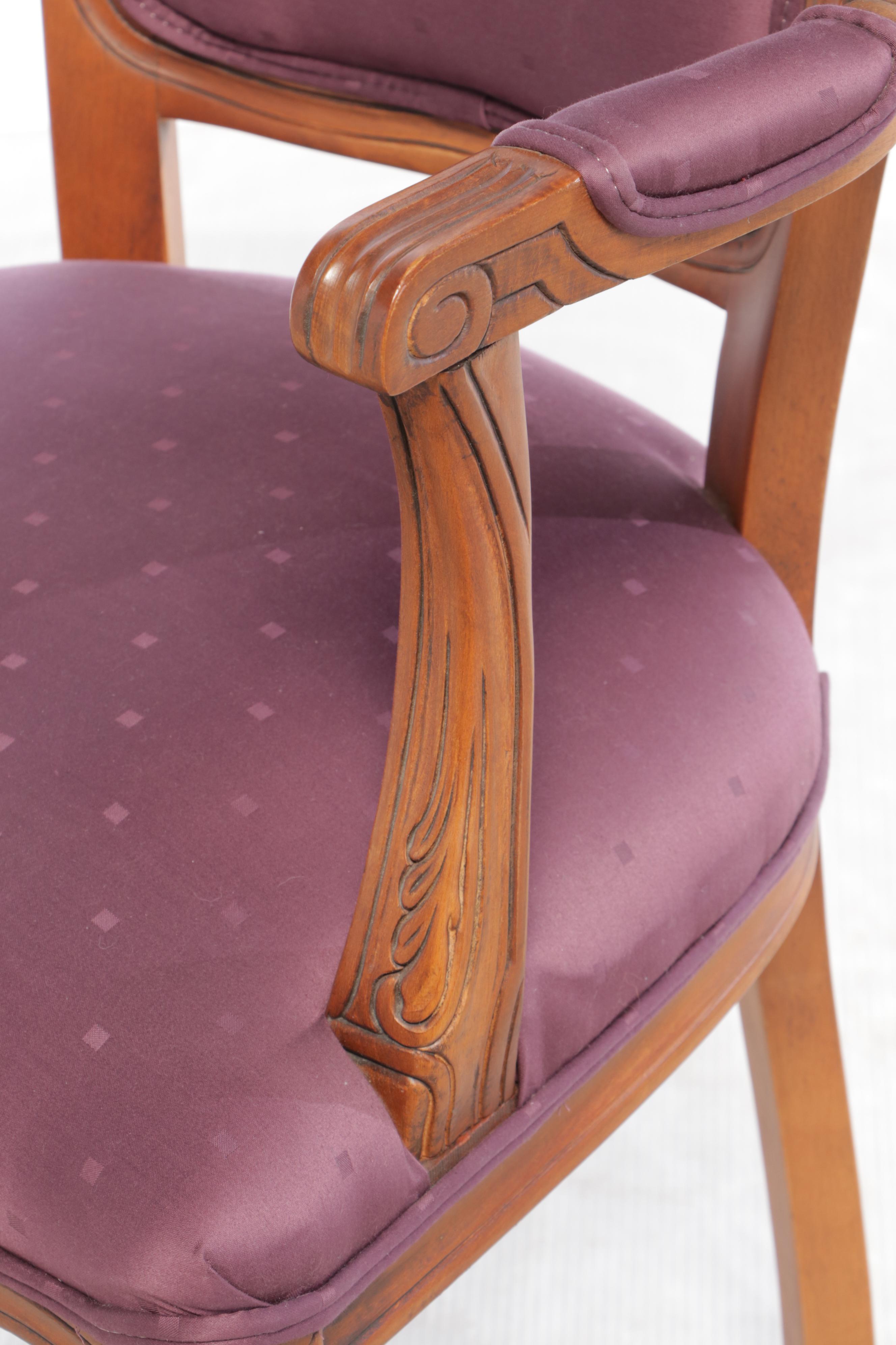 Louis XV Style Beech and Custom-Upholstered Fauteuil