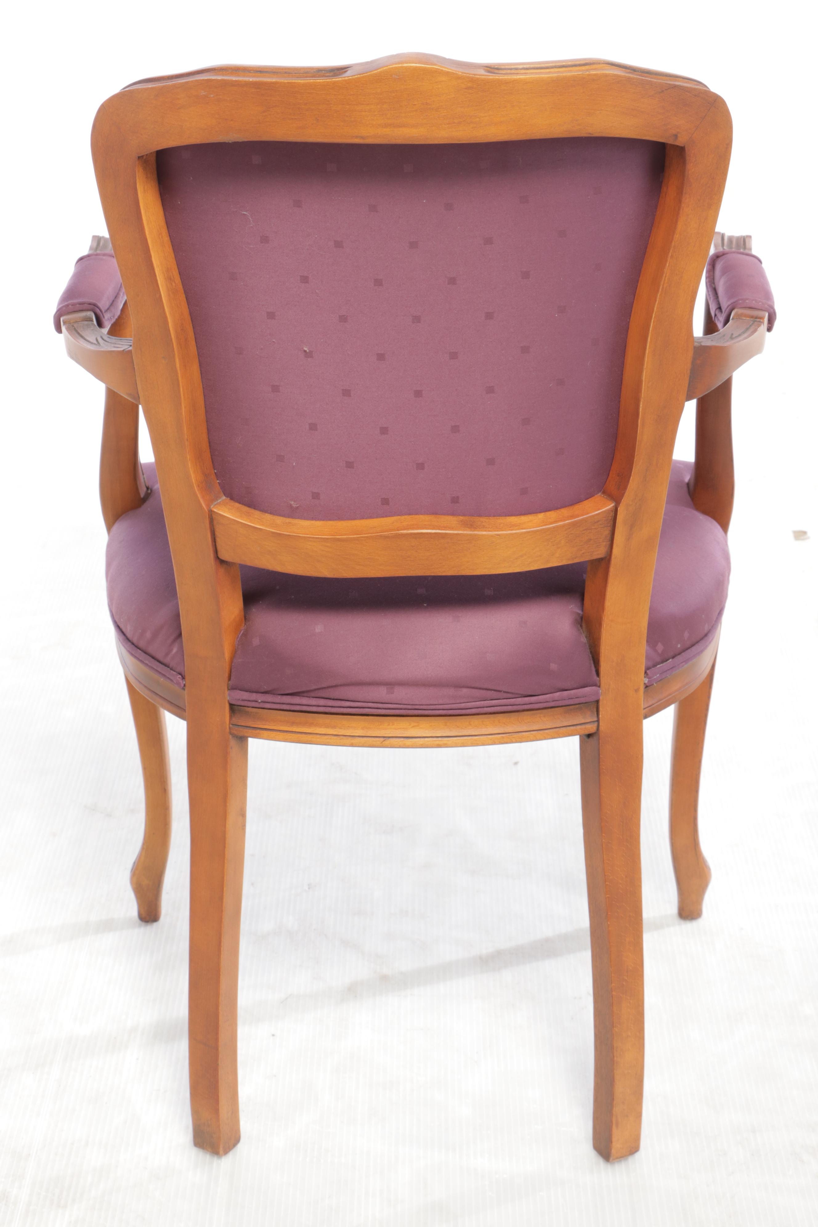 Louis XV Style Beech and Custom-Upholstered Fauteuil