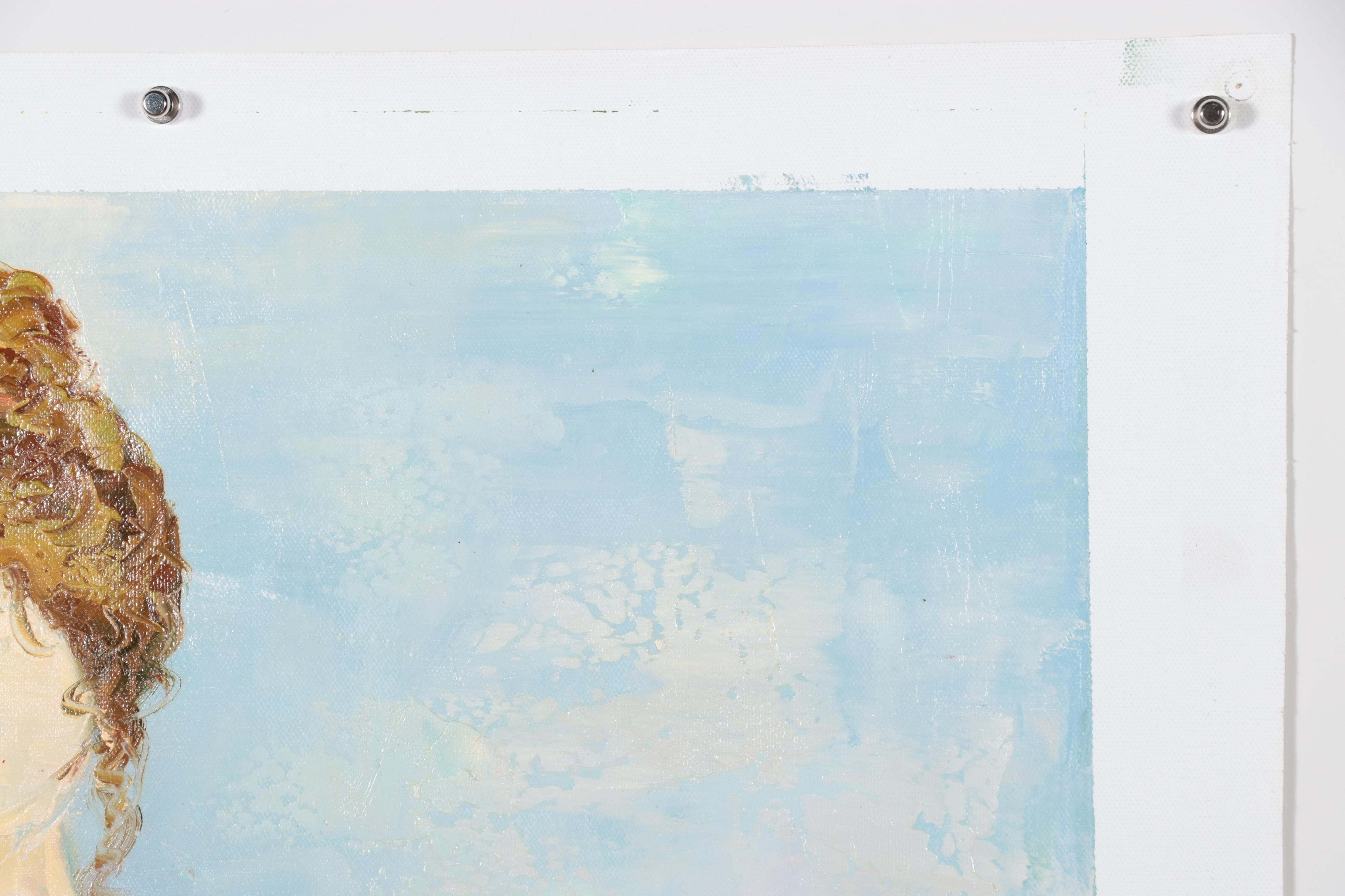 Bing Oil Painting of a Standing Female Figure, 21st Century