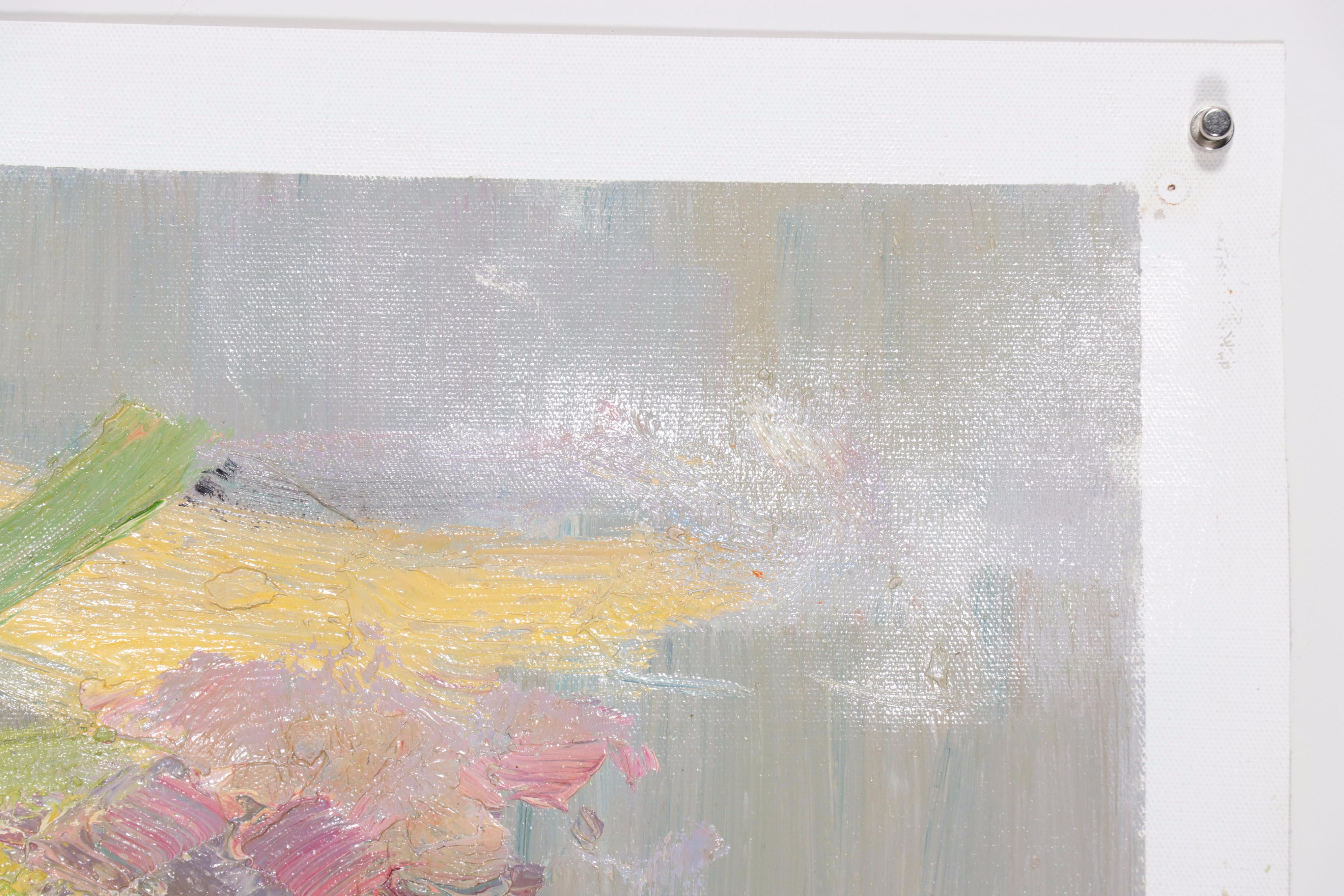 Ping Floral Still Life Oil Painting, 21st Century