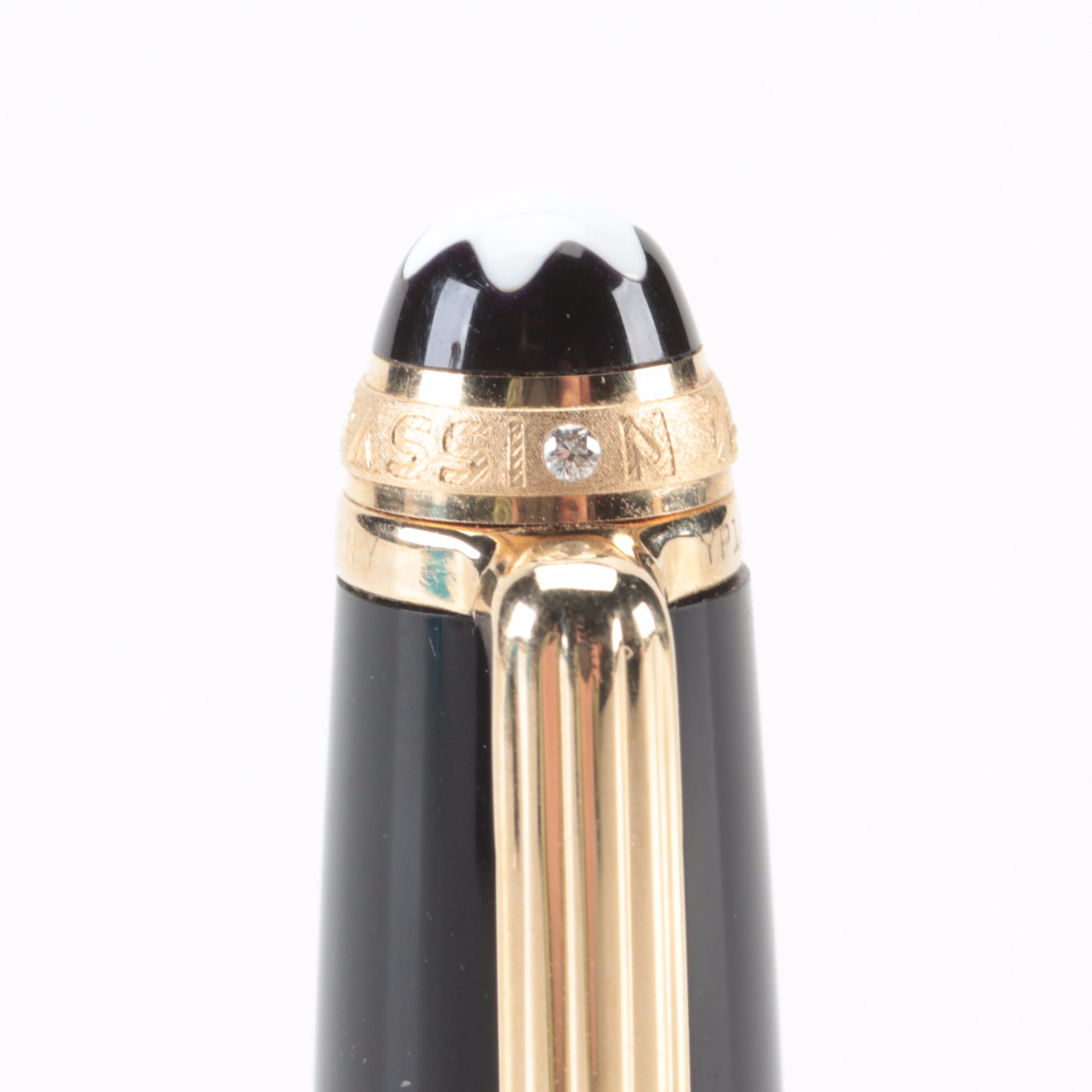 Montblanc Meisterstück Rollerball Pen with Diamond Accent