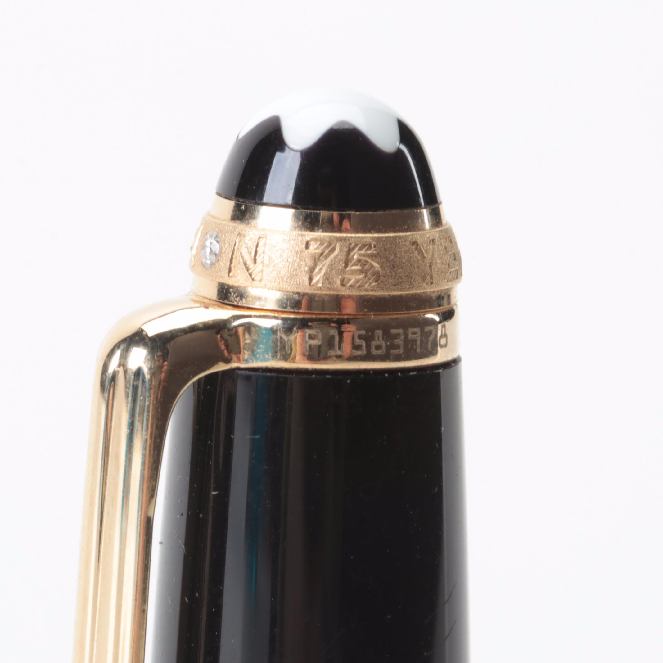 Montblanc Meisterstück Rollerball Pen with Diamond Accent