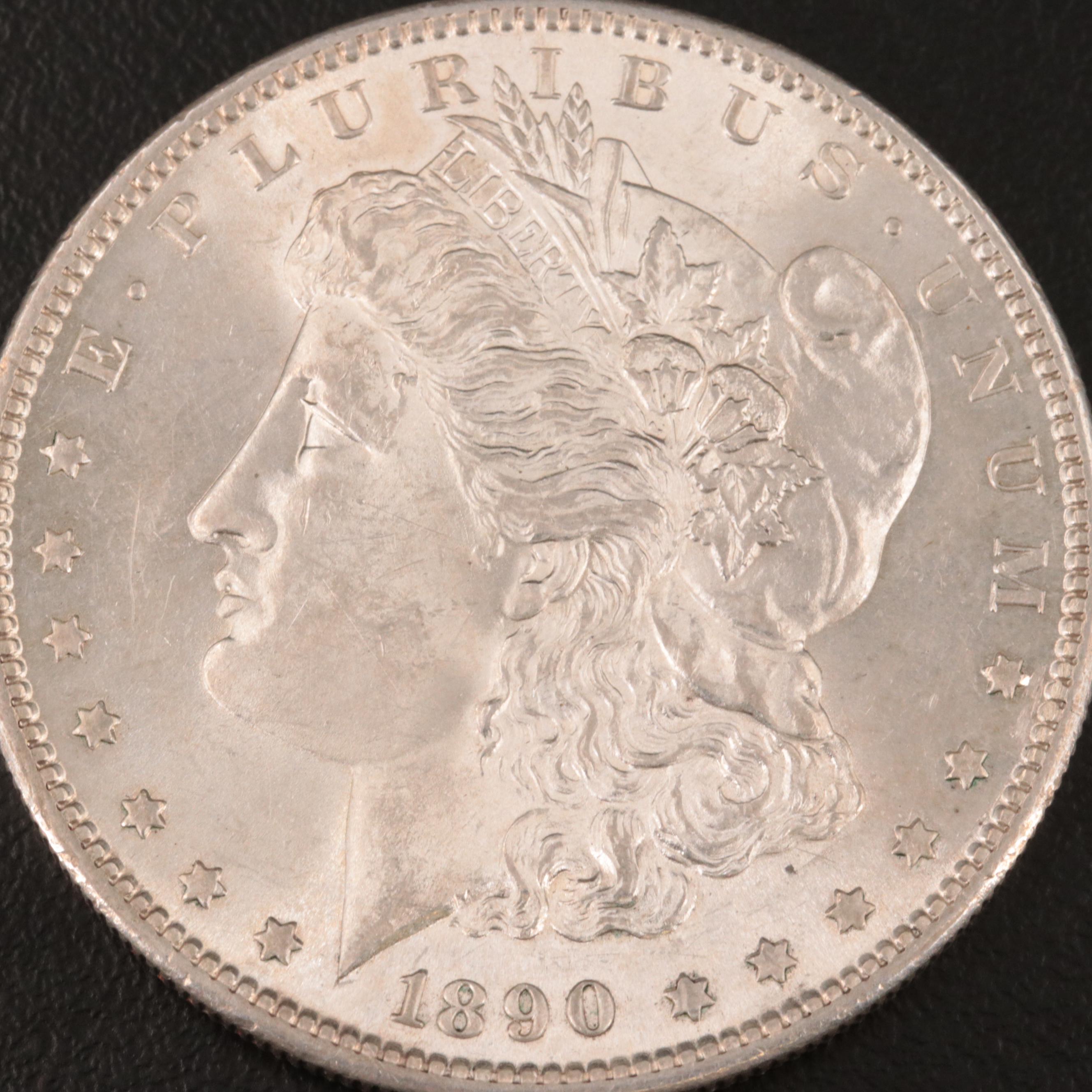 Uncirculated 1890-S Morgan Silver Dollar