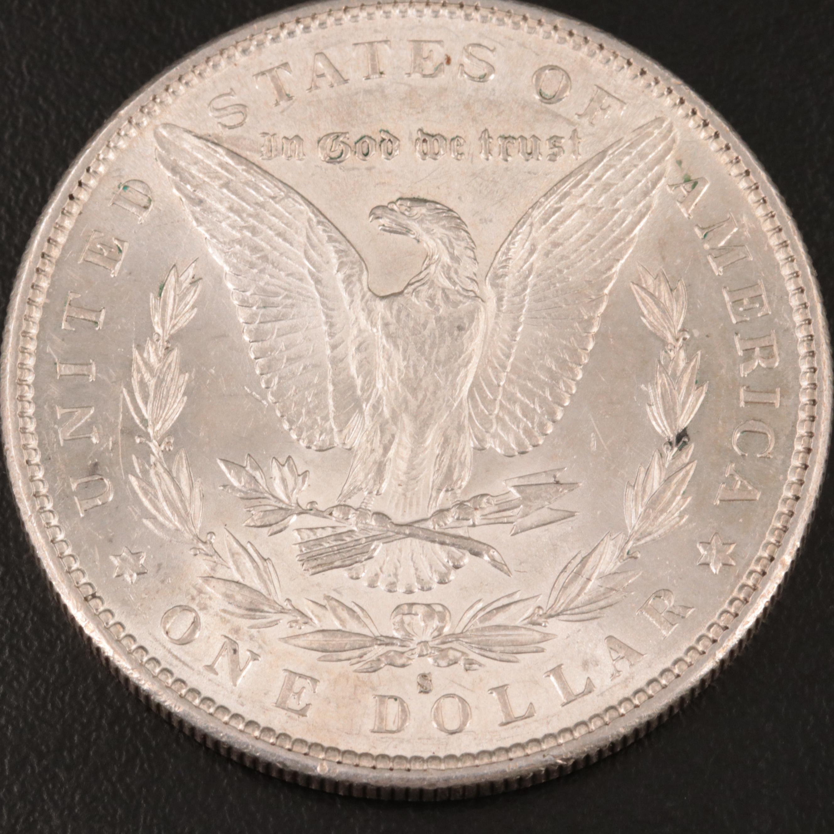 Uncirculated 1890-S Morgan Silver Dollar