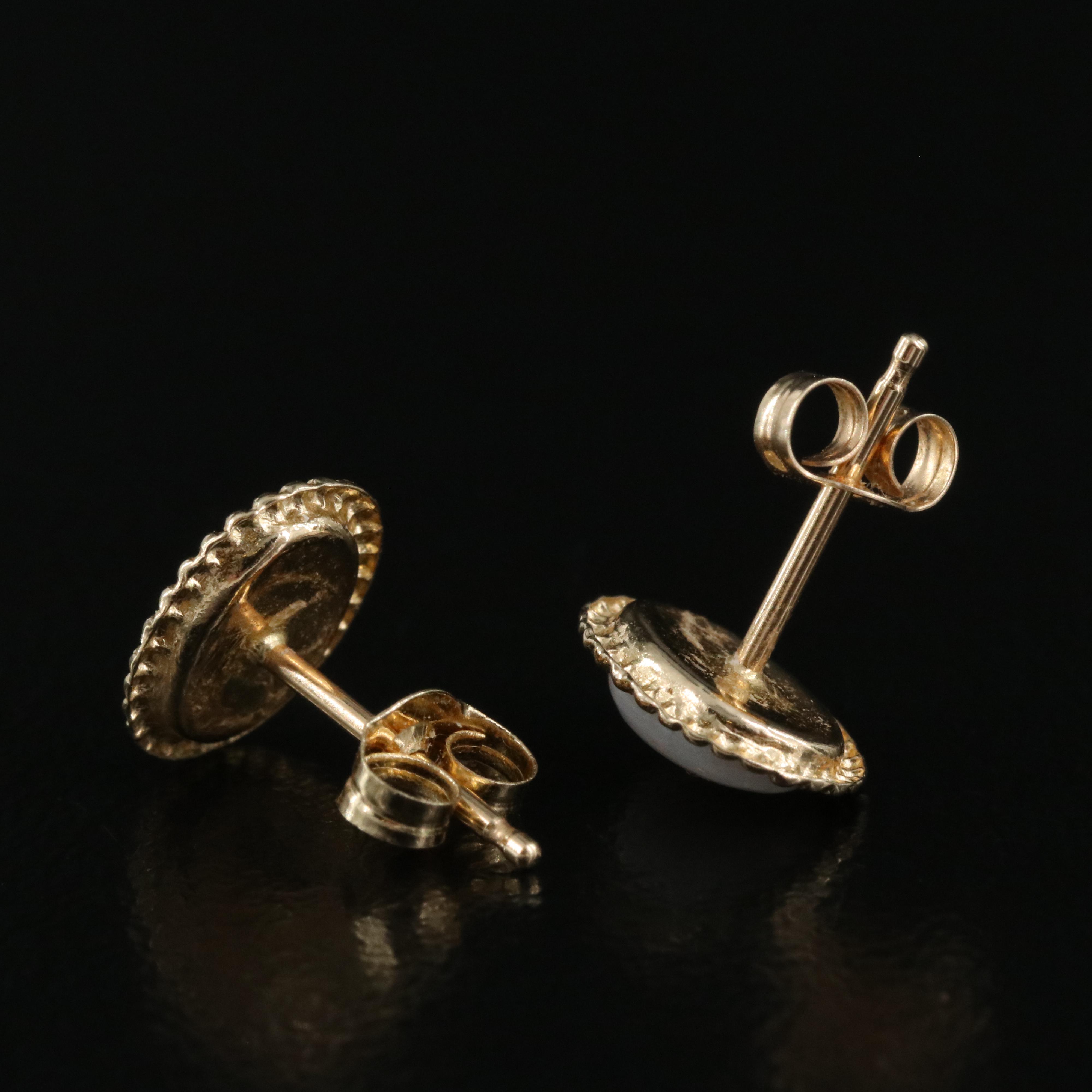 14 Opal Stud Earrings