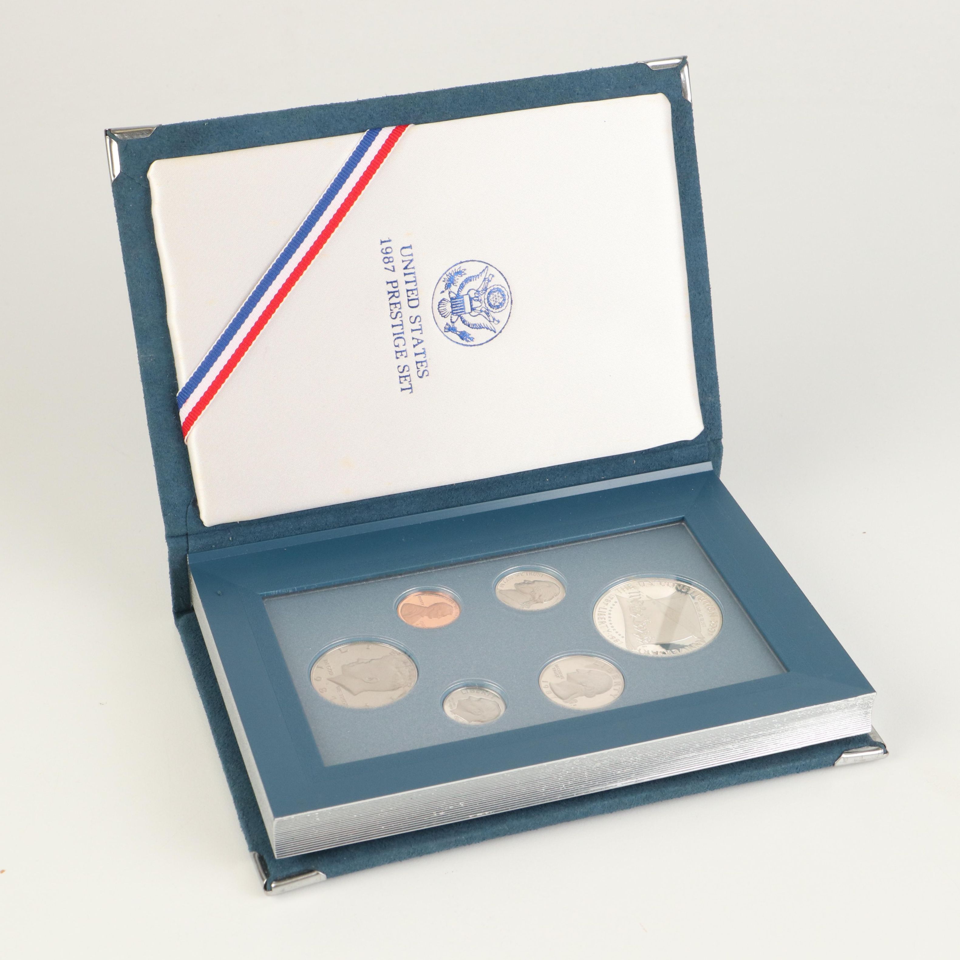 Three United States Mint Prestige Sets Including 1987