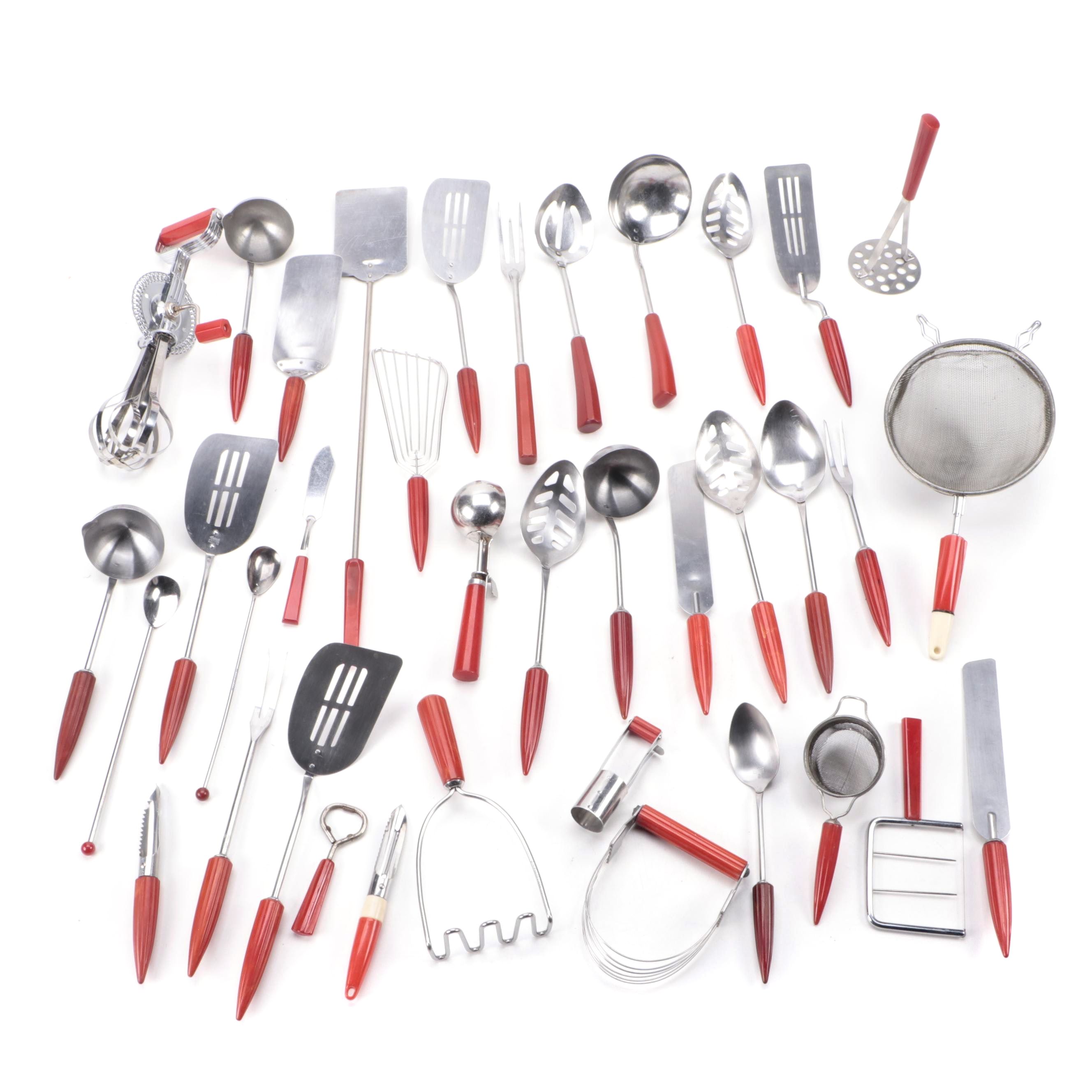 Bakelite and Acrylic Handled Kitchen Tools