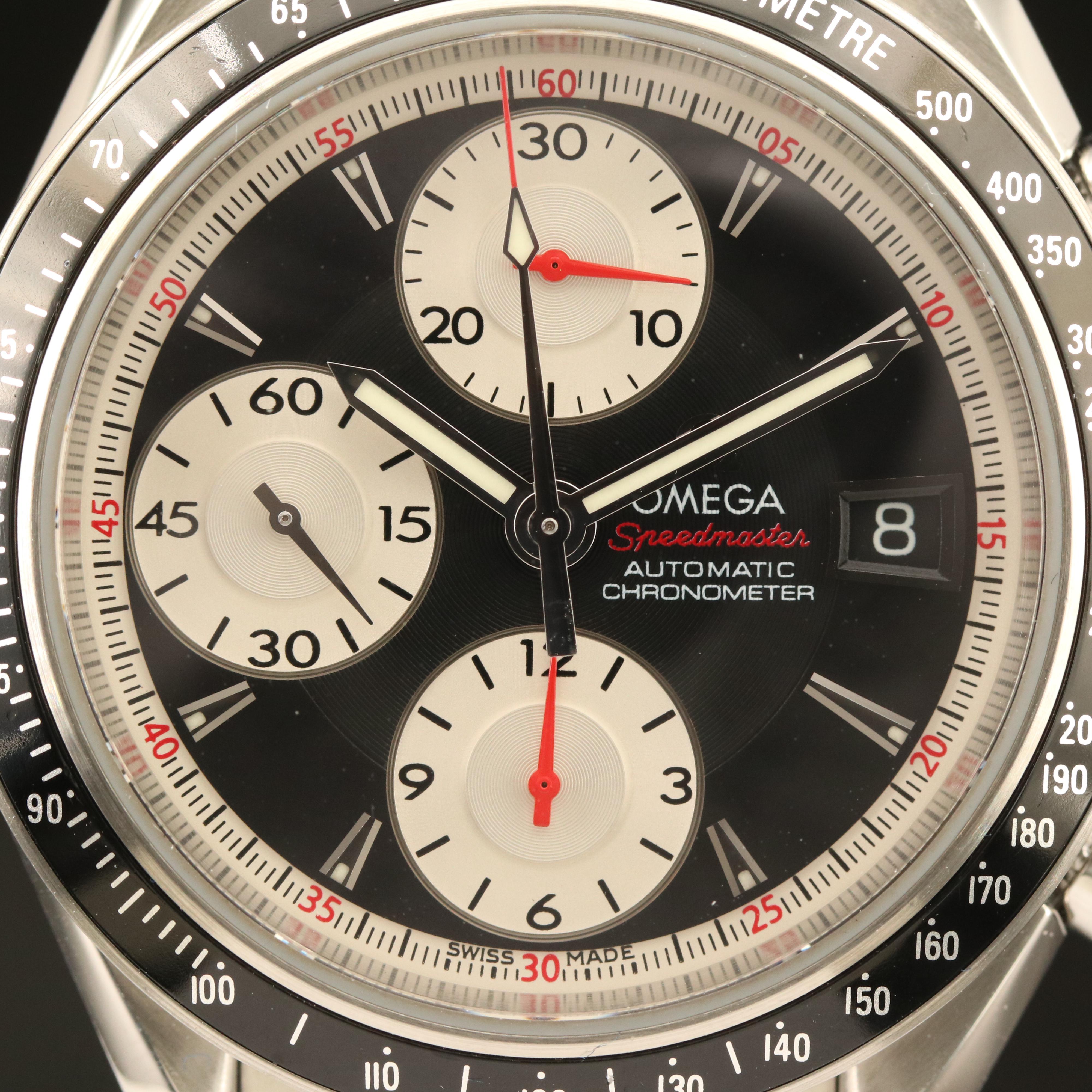 Omega Speedmaster Chronograph Date 40 Black "Panda" Steel Watch