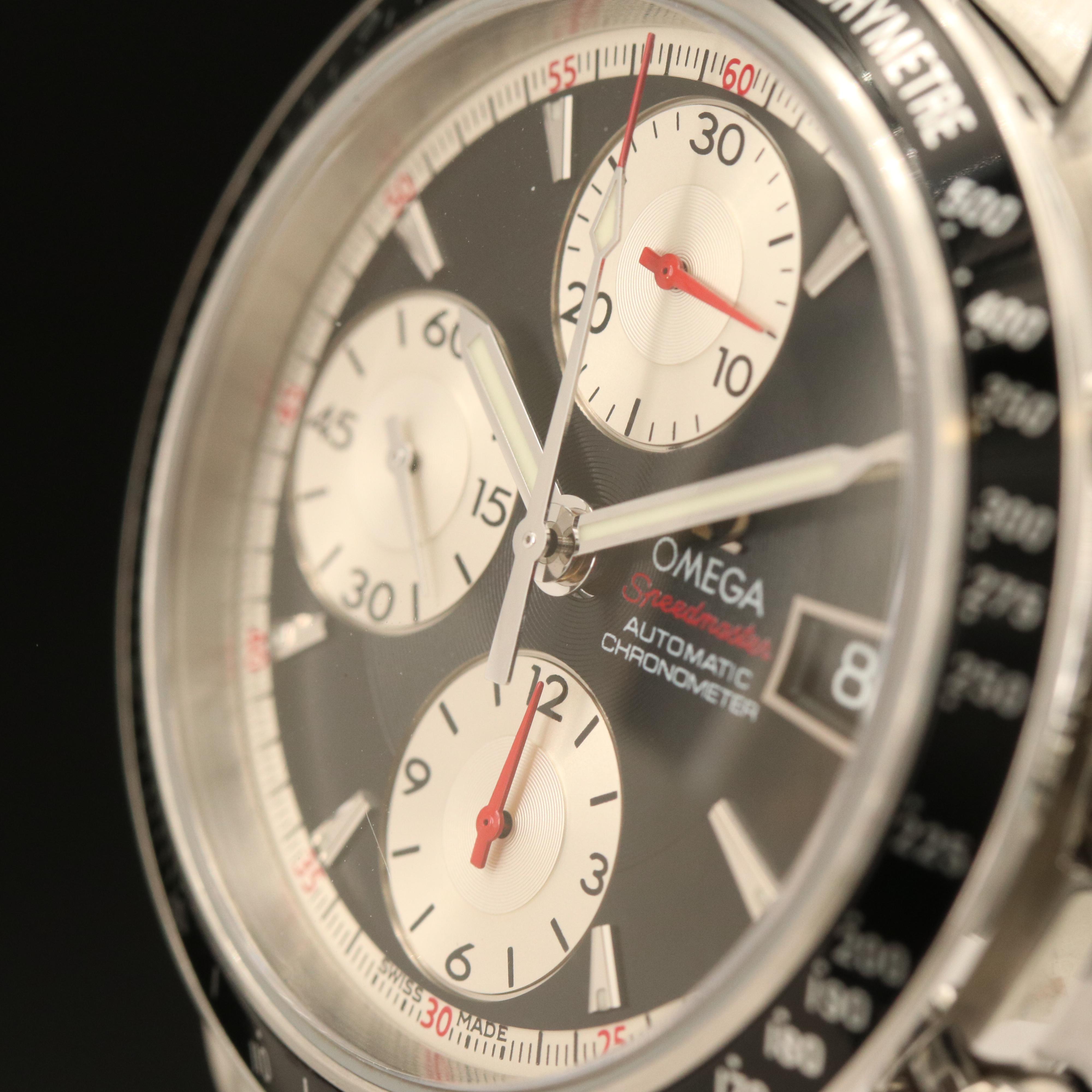 Omega Speedmaster Chronograph Date 40 Black "Panda" Steel Watch