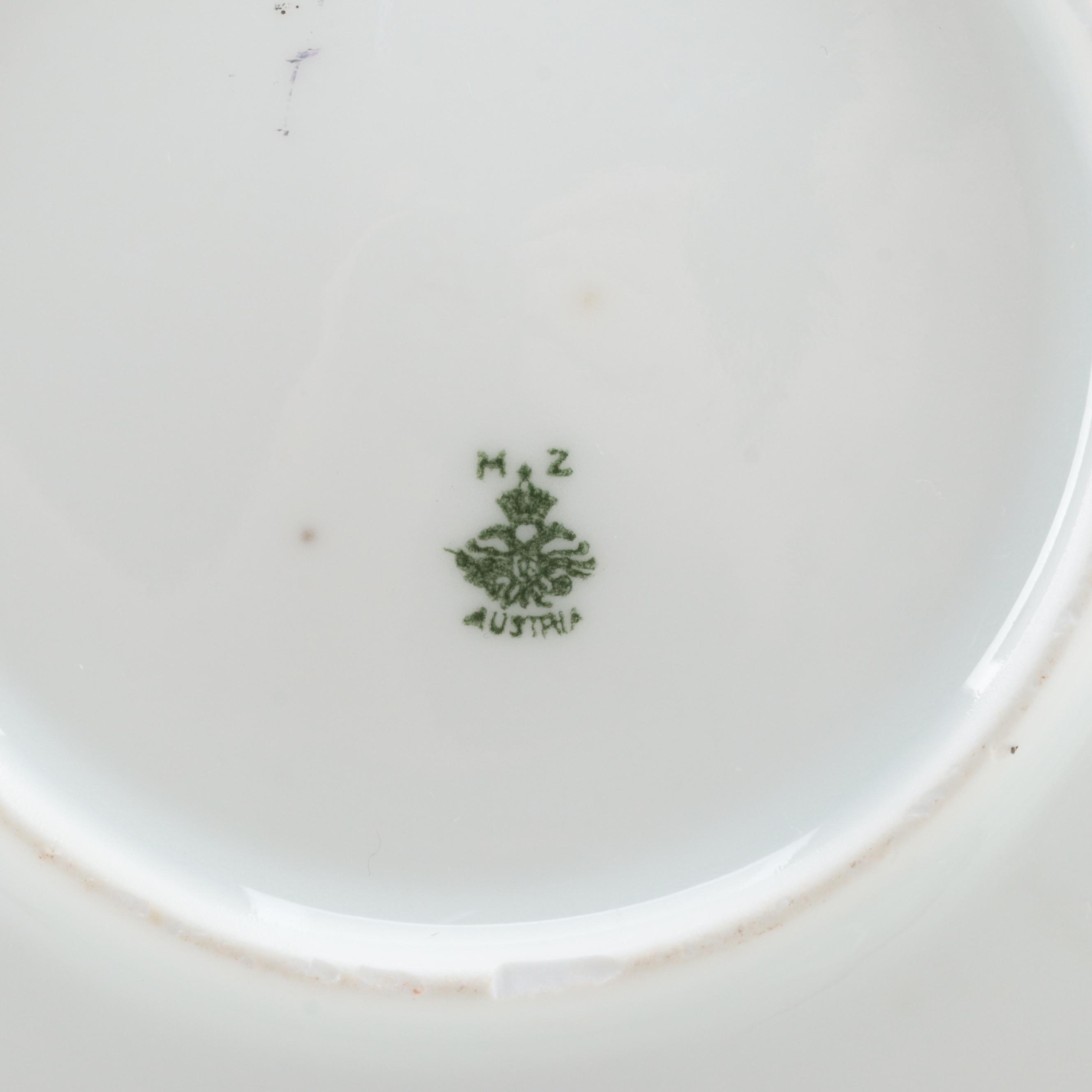 Moritz Zdekauer Austrian Porcelain Custard Cups, Late 19th/ Early 20th Century