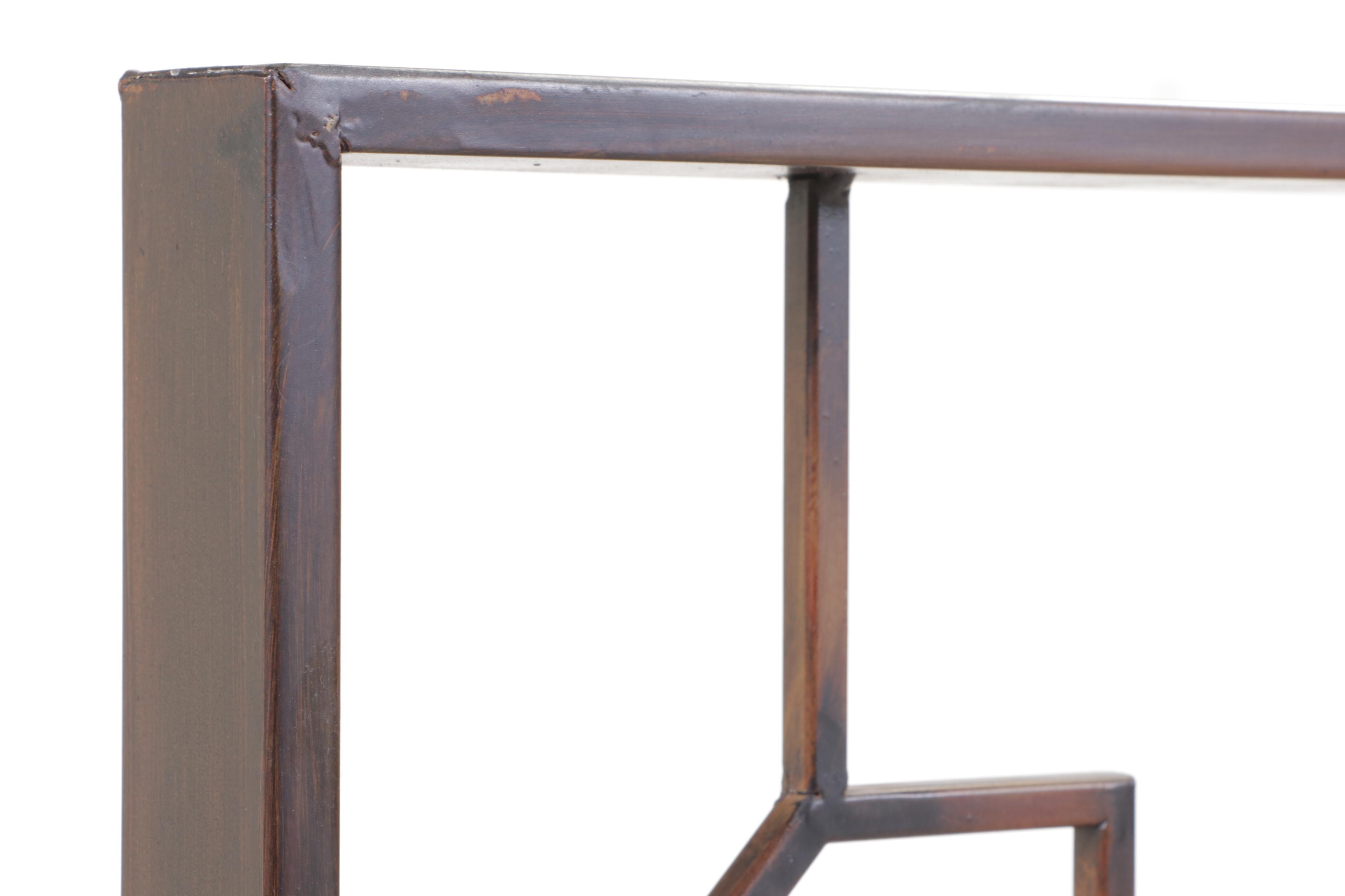 Contemporary Metal Openwork Three-Panel Screen