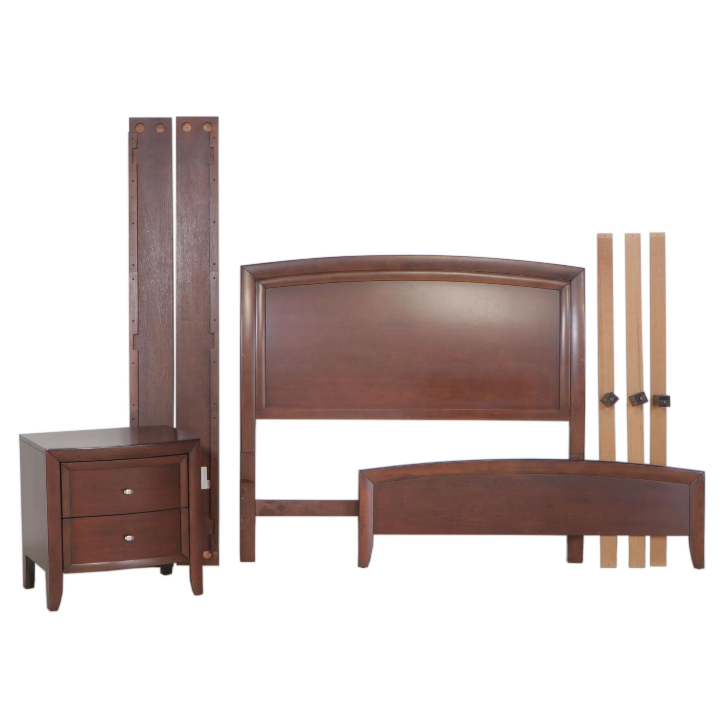 Casana Furniture "Juliette" Cherrywood Queen Size Bed Frame with Nightstand