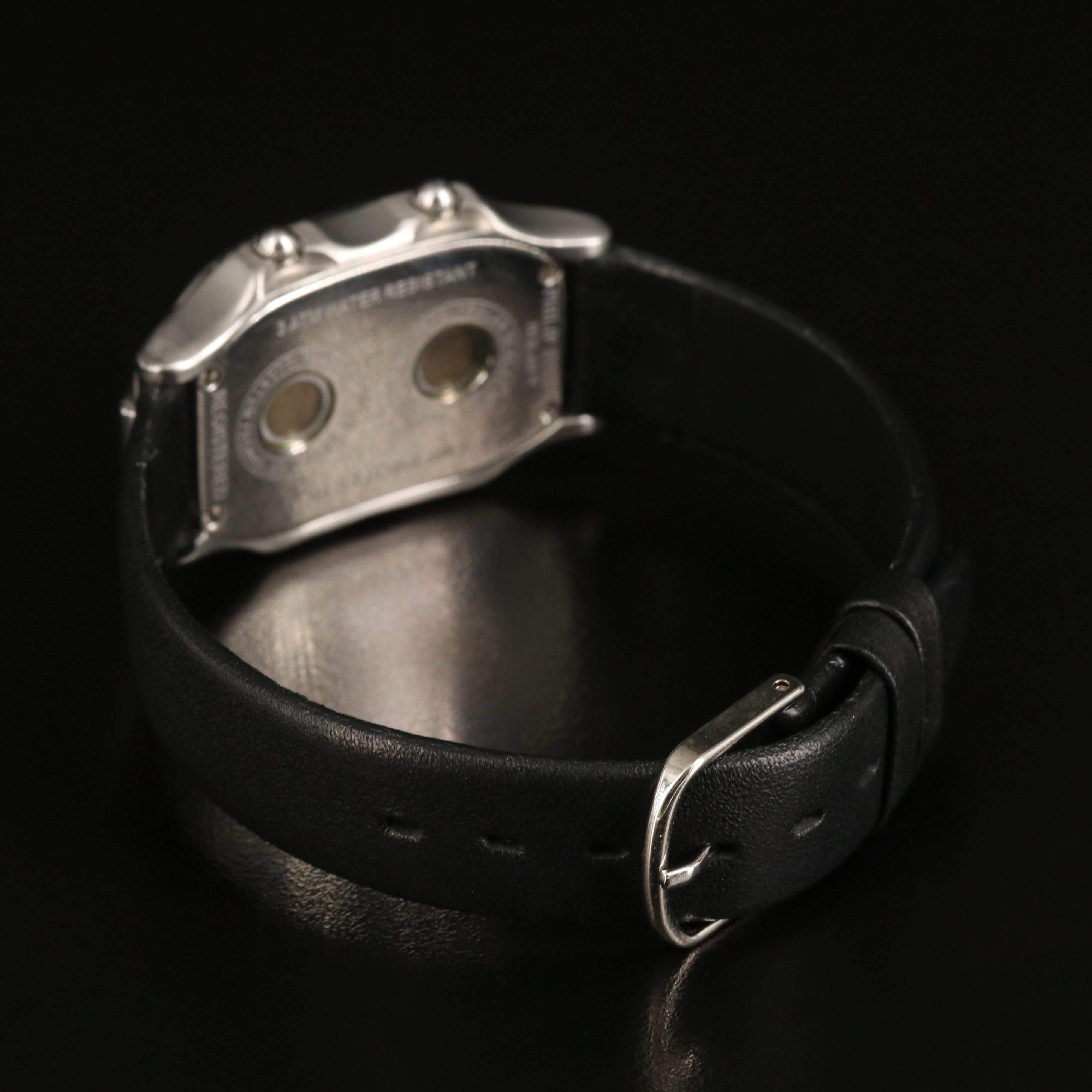 Philip Stein Teslar Dual Time Diamond Bezel Watch