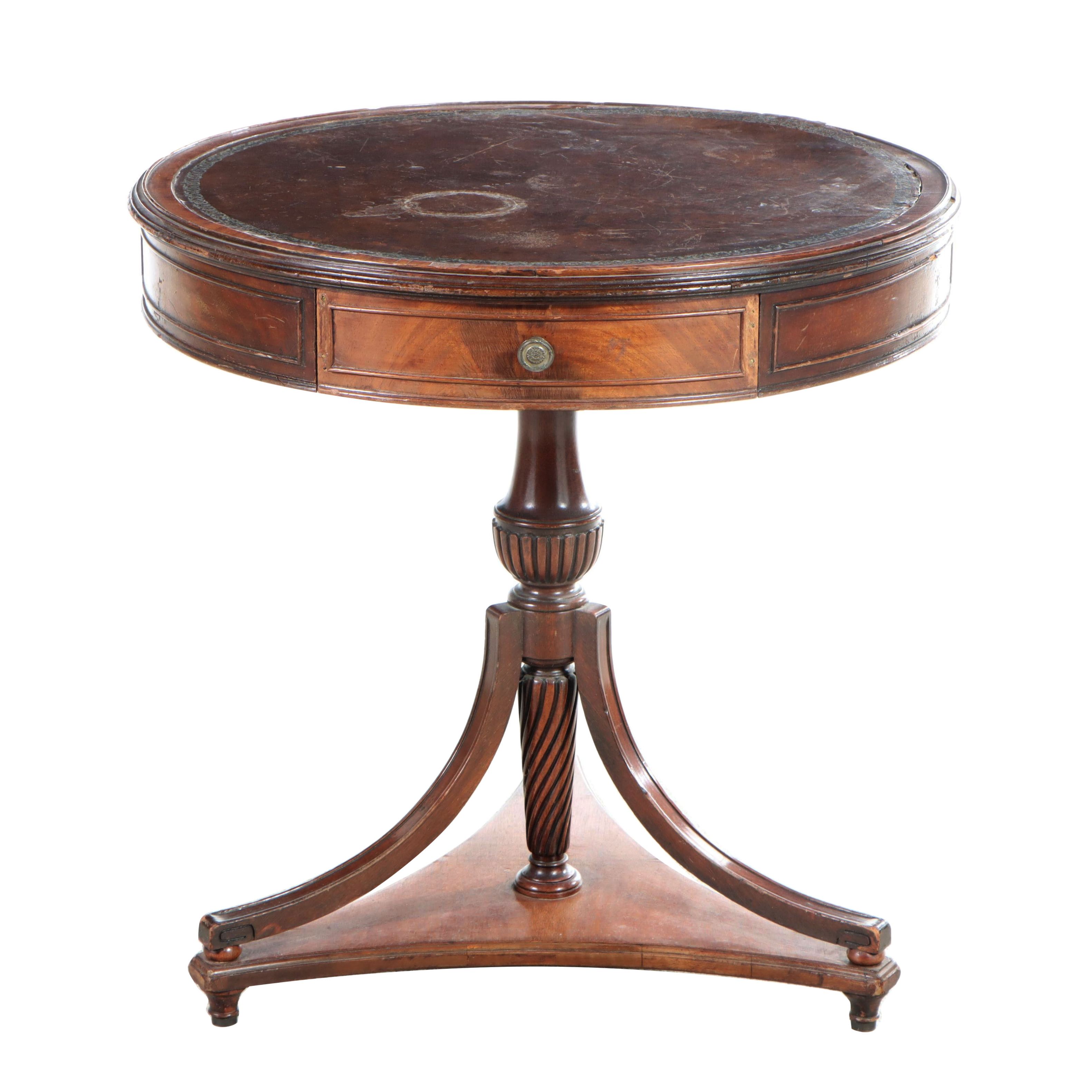 Federal Style Mahogany Circular Center Table